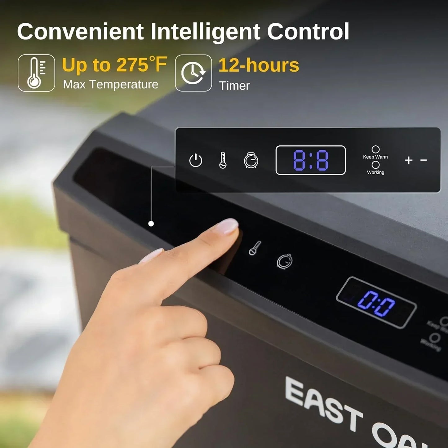 EAST OAK 30" Outdoor Electric Smoker Built-in meat probe smokes up to 6 times longer