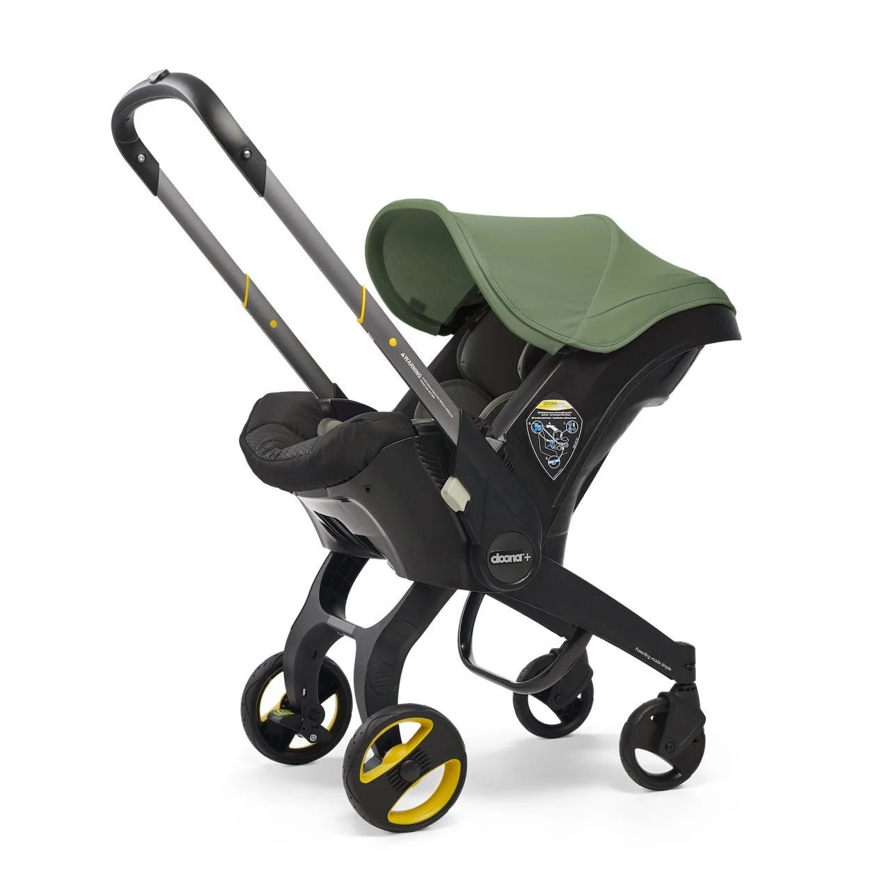 Stroller combination consisting of infant car seat and LATCH base (model year 2025) C Midnight Edition | From car to stroller in seconds, airplane-compatible, including accessory bag