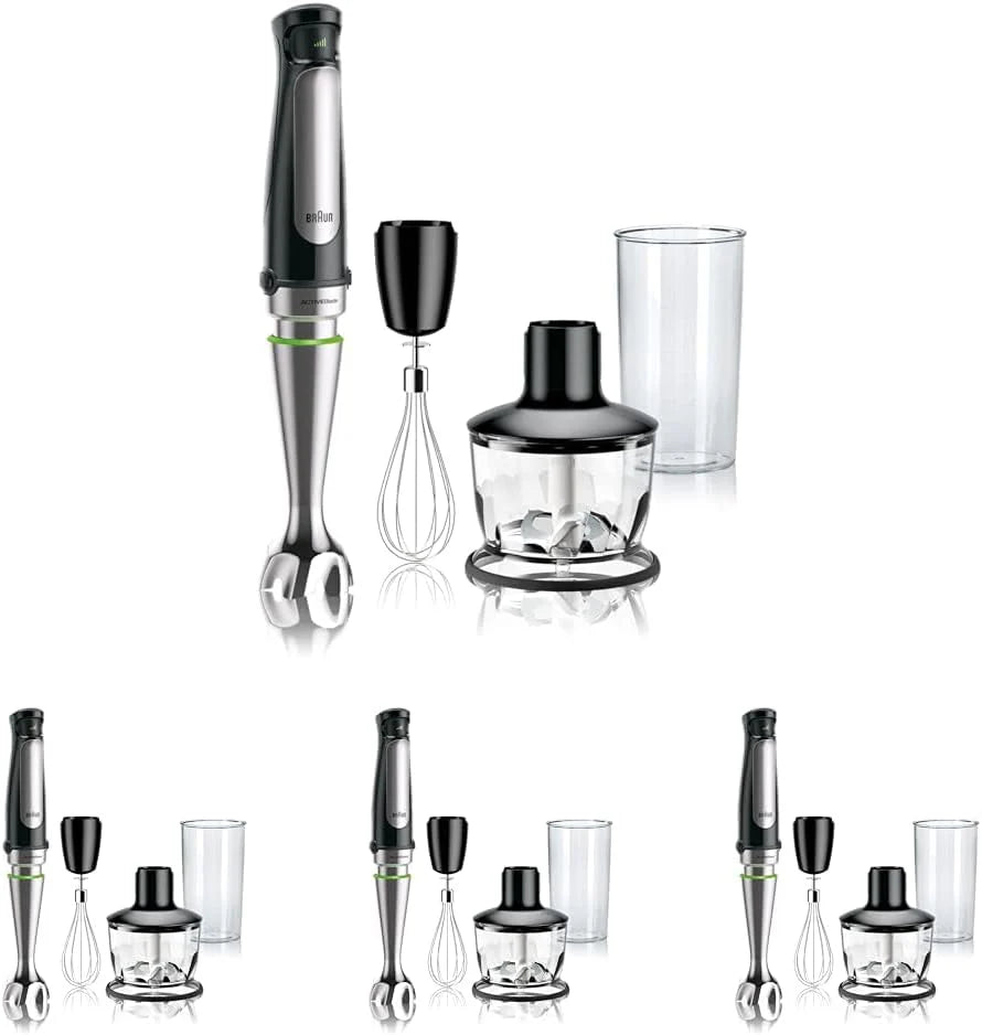 Braun MultiQuick 7 3-in-1 Immersion Blender with Food Processor 锟?Powerful Handheld Electric Stick Blender - Emulsifier for Chopping, Beating & Whisking - Ideal for Soup, Puree, Smoothies & More