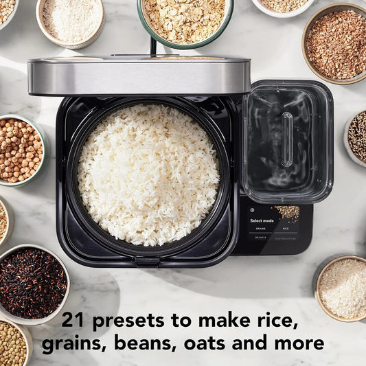 KitchenAid Grain and Rice Cooker 8 Cup with Integrated Scale and Delayed Cook, KGC3155BM