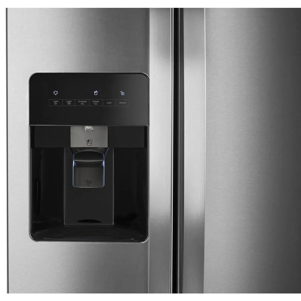 36-inch wide side-by-side refrigerator C 24 cubic feet stainless steel