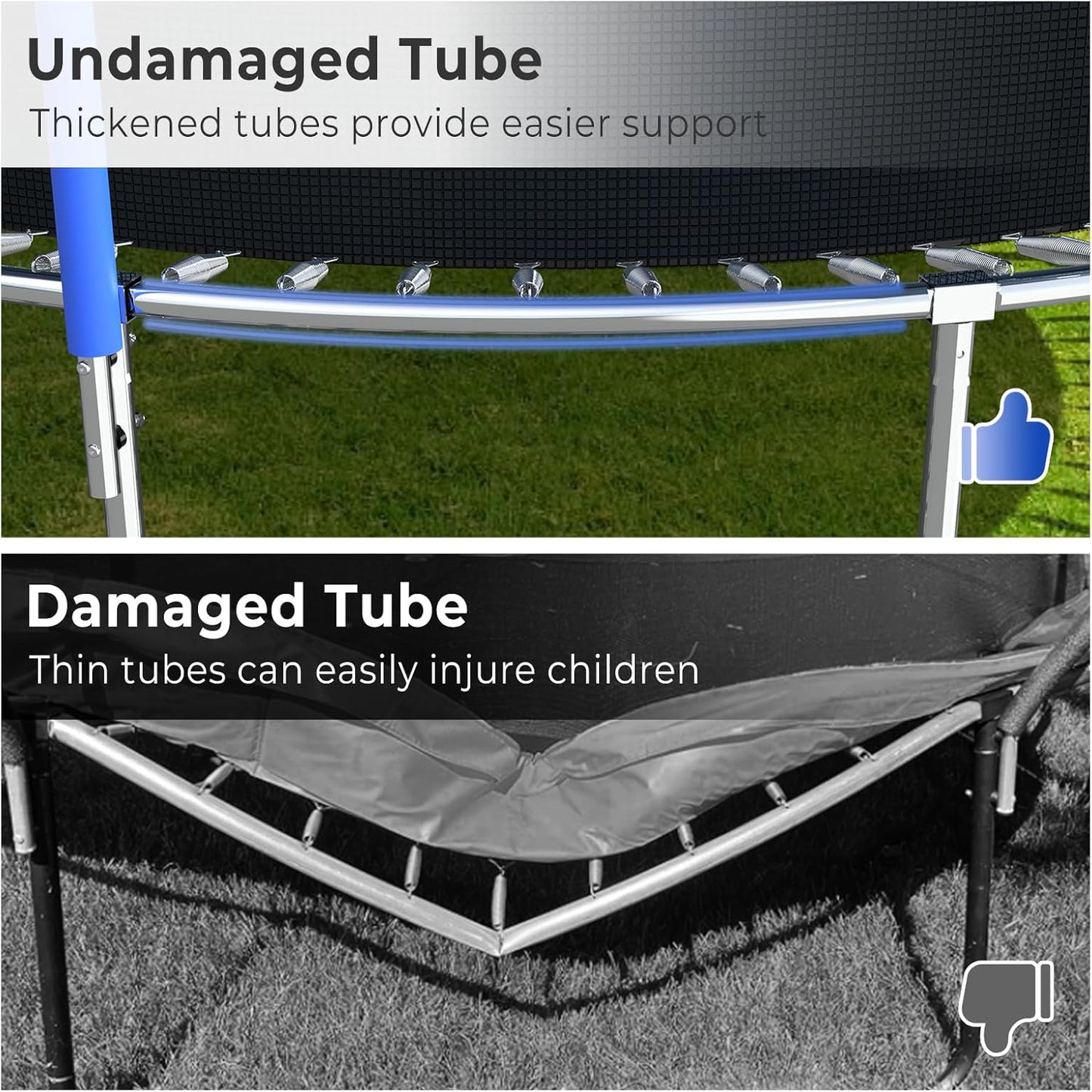 Upgraded 16Ft Trampoline with Basketball Hoop & Net