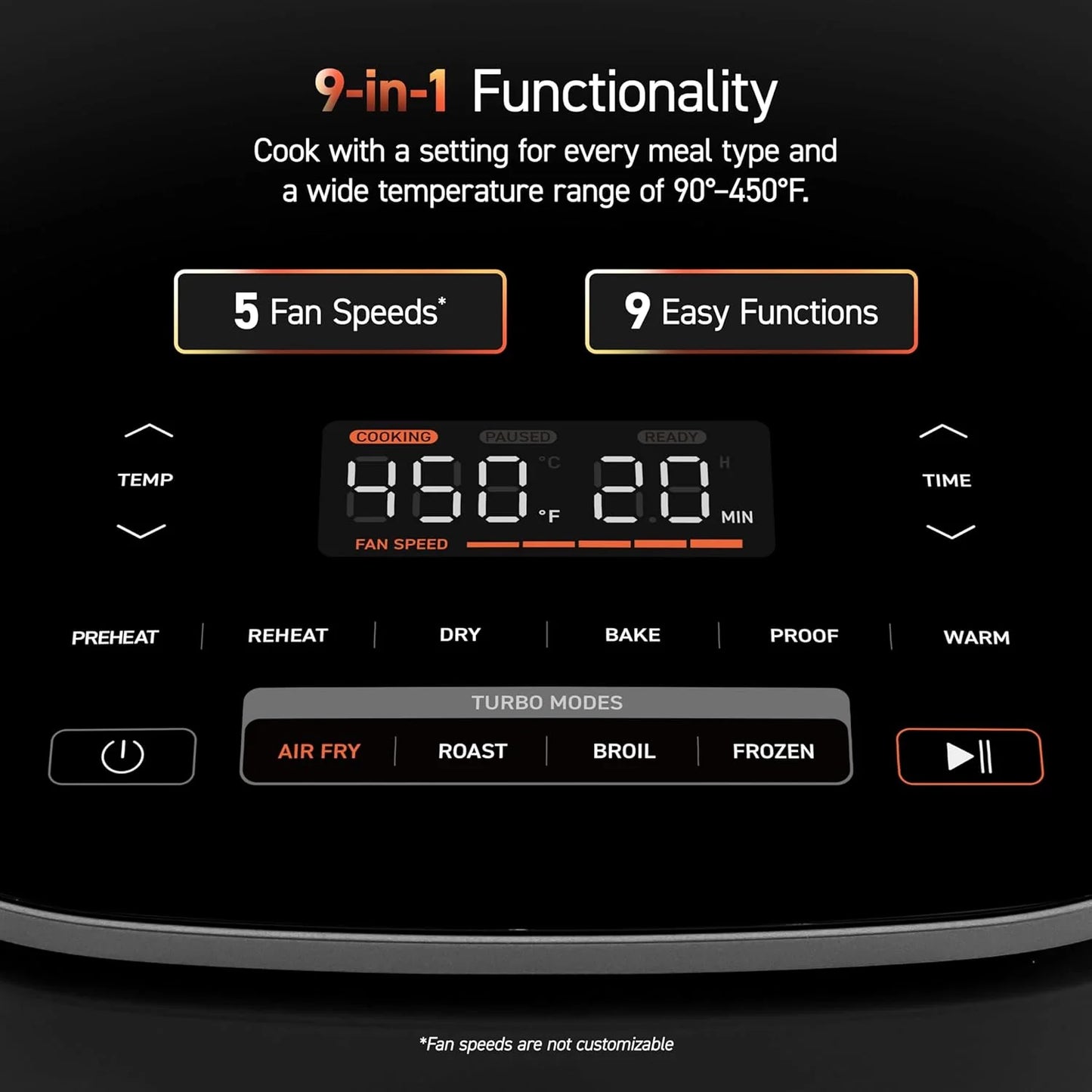 COSORI Air Fryer 9-in-1 Compact & Large 6-Qt Fast Turbo Modes Precise Heat for Even Results