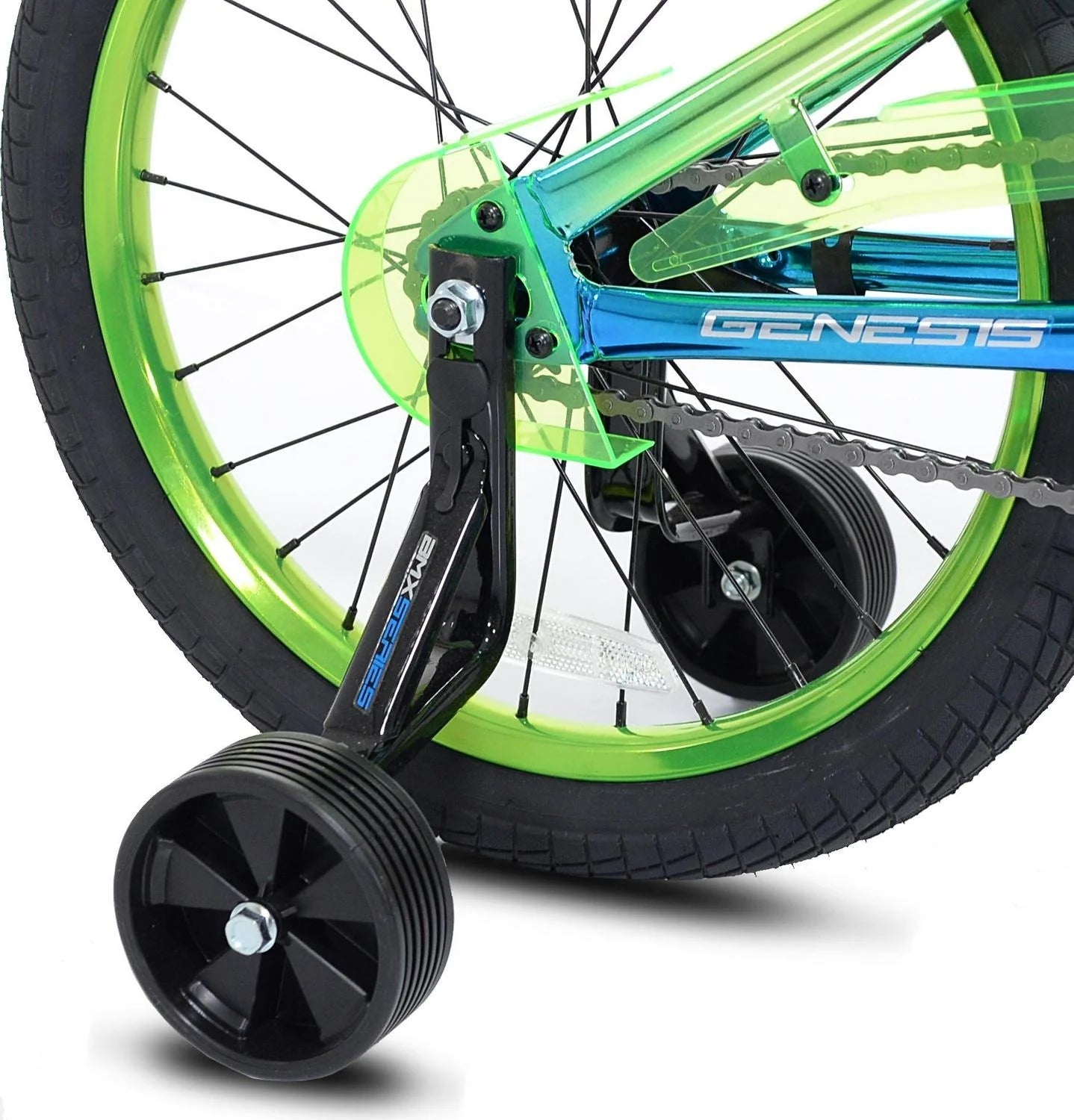 Genesis 18 Glitch Boys BMX Bike, Blue/Green