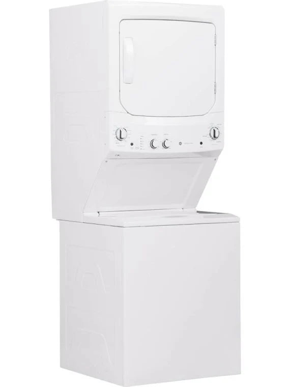 Laundry Center 2025 with 3.8 cubic foot (approx. 108 liters) top-loading washing machine and 5.9 cubic foot (approx. 167 liters) electric dryer – White
