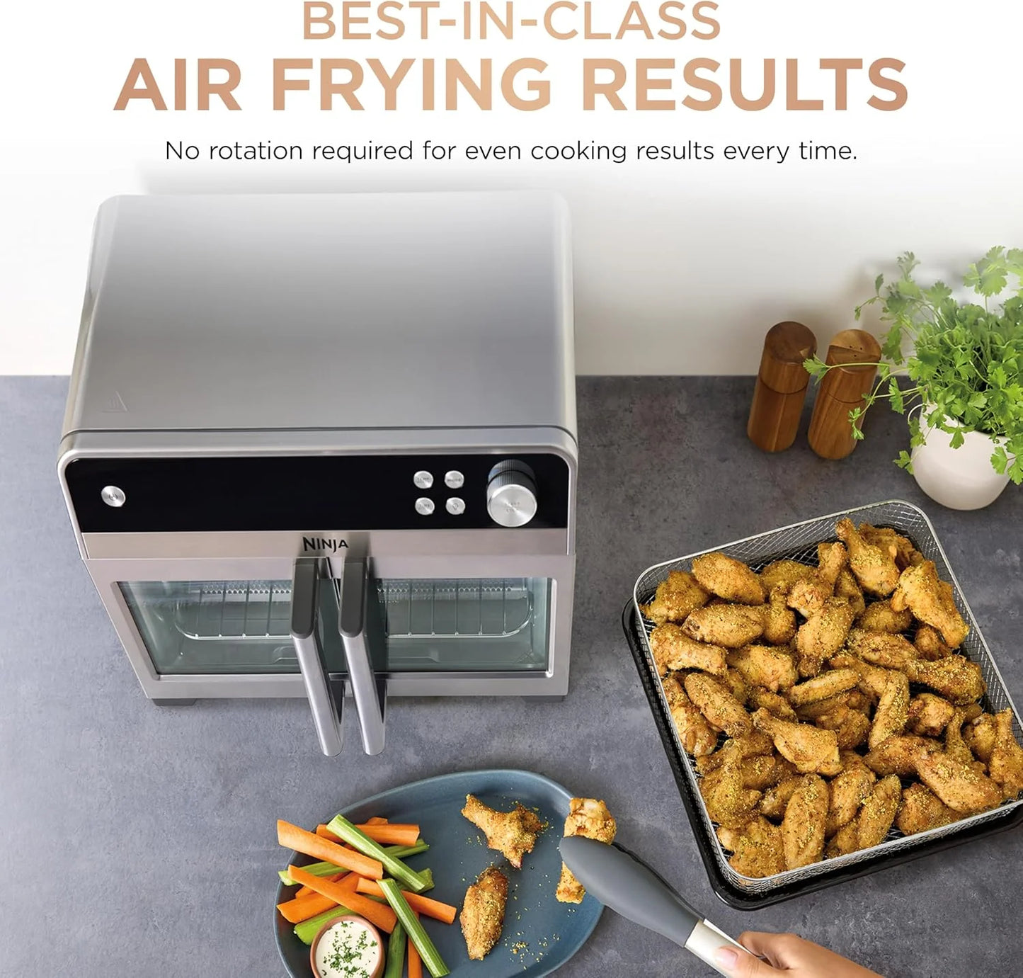 Ninja | French Door Premier | Air Fryer, Convection Oven, Toaster | 5-qt Air Fry Basket