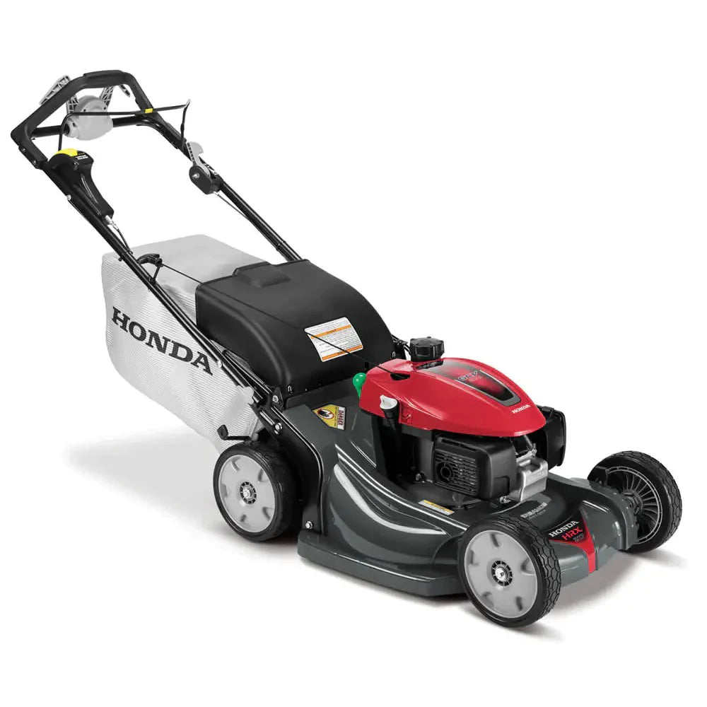Honda 21-inch Nexite self-propelled mower deck C Versamow 4-in-1 system C hydrostatic drive C electric starter C GCV200 engine with Roto-Stop