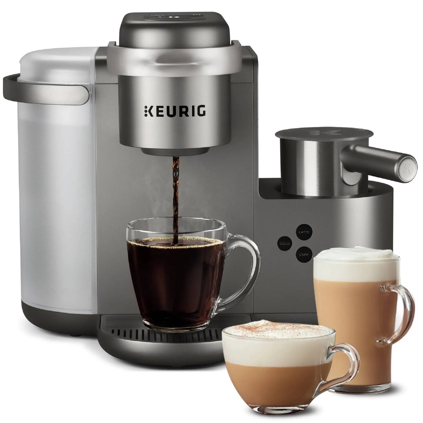 Keurig K-Cafe Single Serve Coffee Maker, Silver/Grey