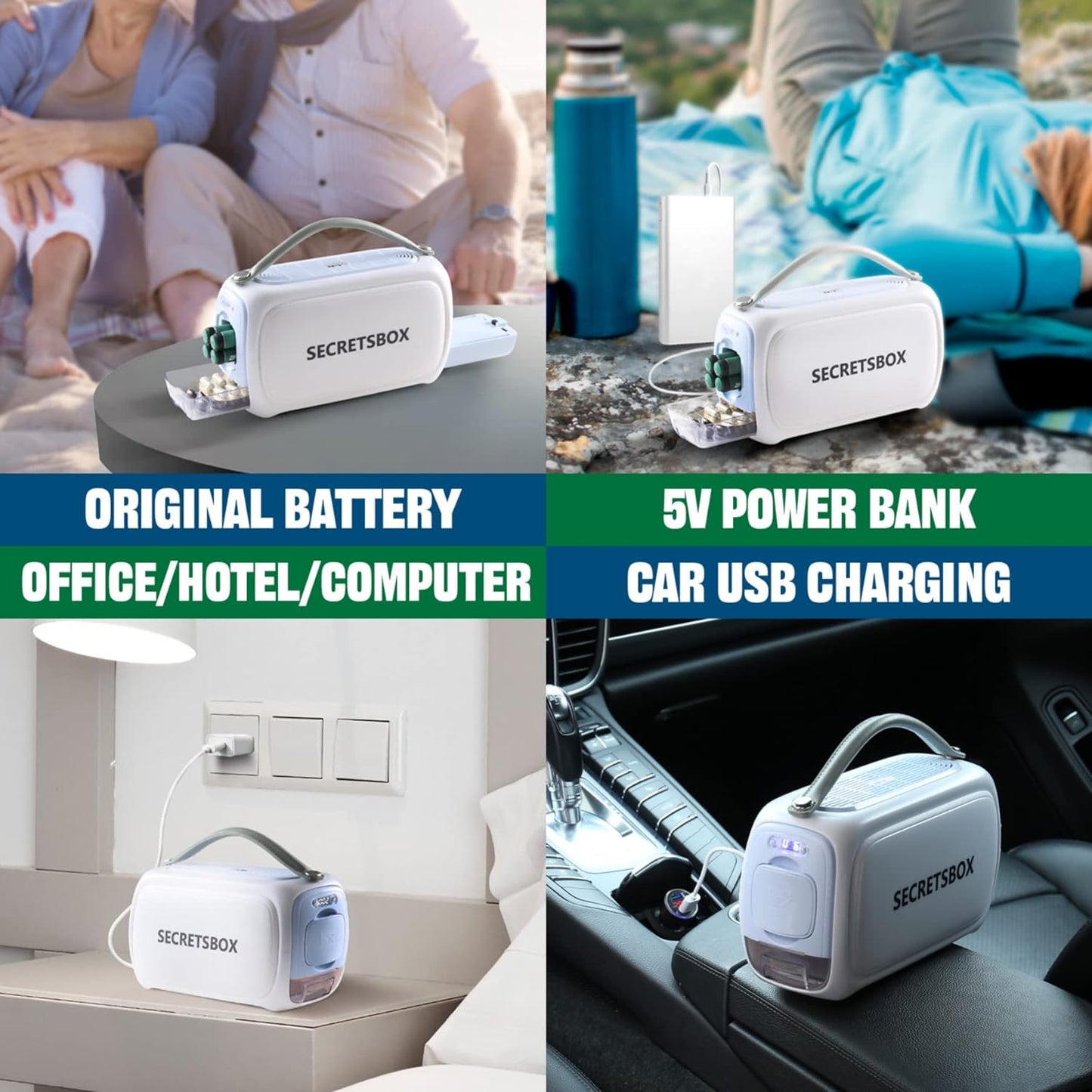 24H 2N1 Insulin Cooler Travel Case 40000mAh Rechargeble Battery Medication Cooler for Travel TSA Approved USB Medicine Cooler for Travel 36-46℉ Digital Display Diabetic Travel Case (with 2 Batteries)