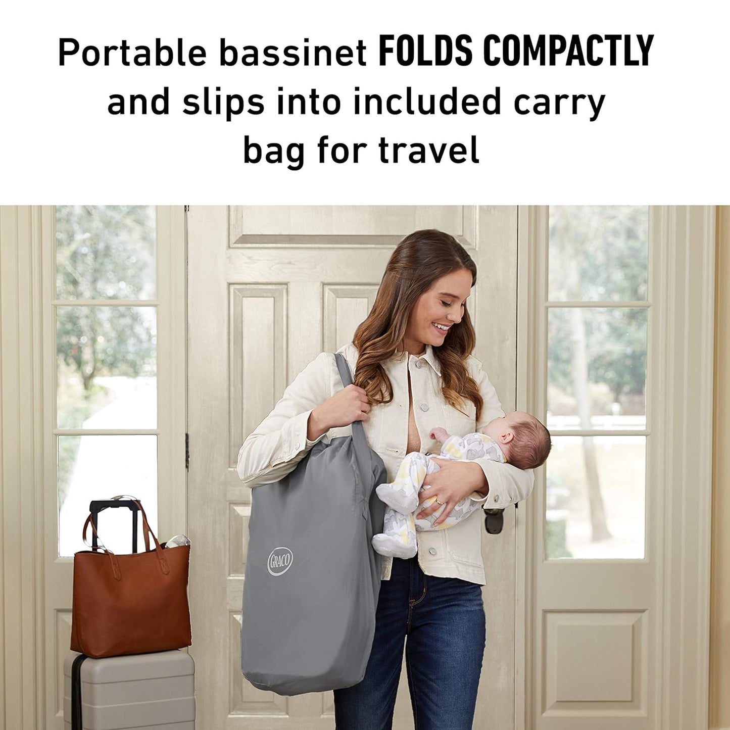 Graco Pack 'n Play Close2Baby Bassinet Playard Features Portable Bassinet Diaper Changer and More Derby