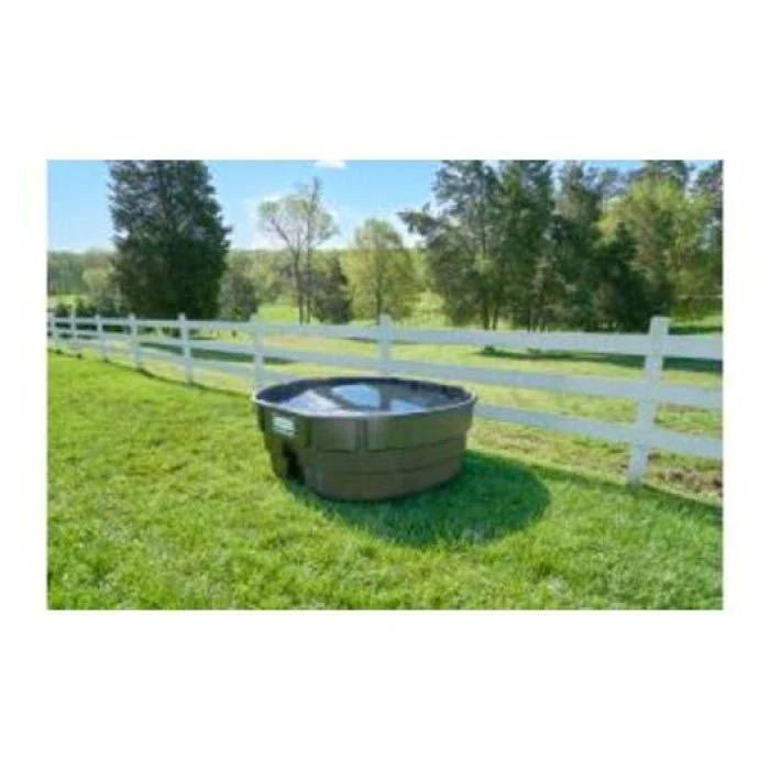 2025 Rubbermaid FG424500BLA Stock Tank, 150 Gal Capacity, Plastic, Black