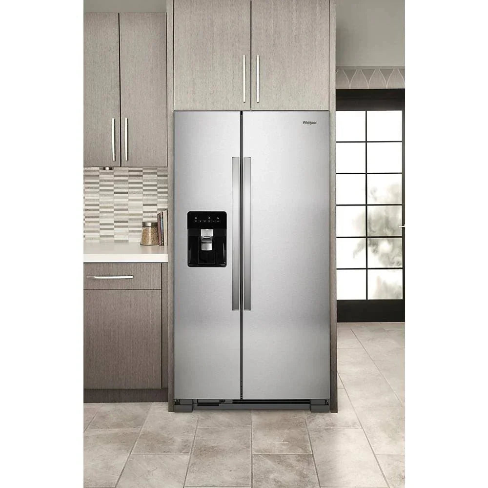 36-inch wide side-by-side refrigerator C 24 cubic feet stainless steel