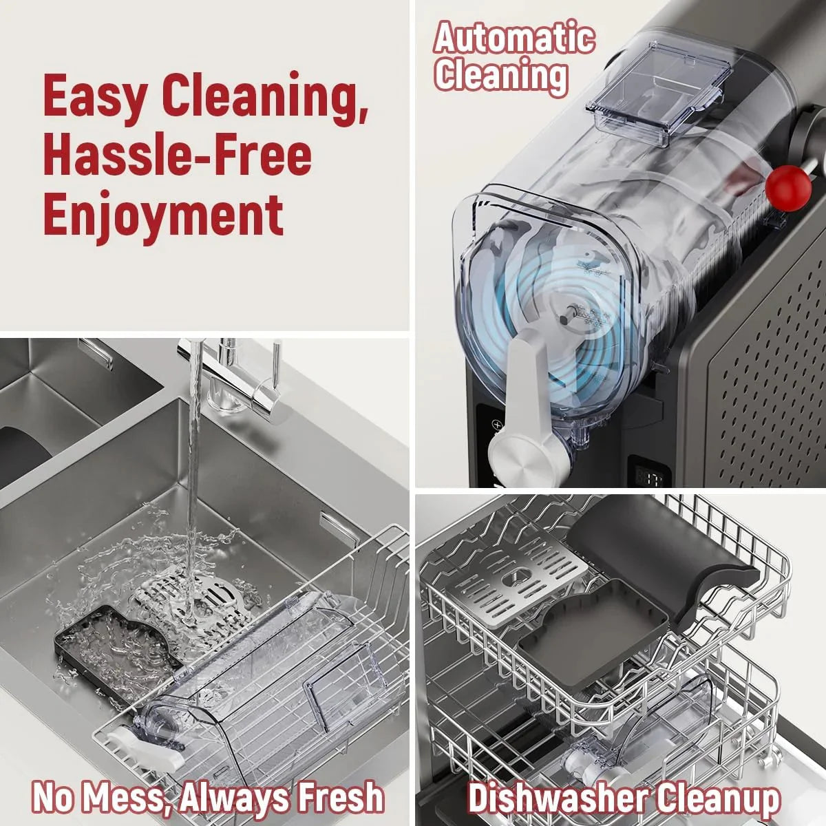 Slushie Machine: No Ice Needed All-in-One Slushy Maker for Home, Real-Time Temp Display, Auto-Clean, 6 Preset | Frozen Margaritas, Cocktails, Frapps, Ice Cream, Smoothies, Milkshakes,Summer Parties
