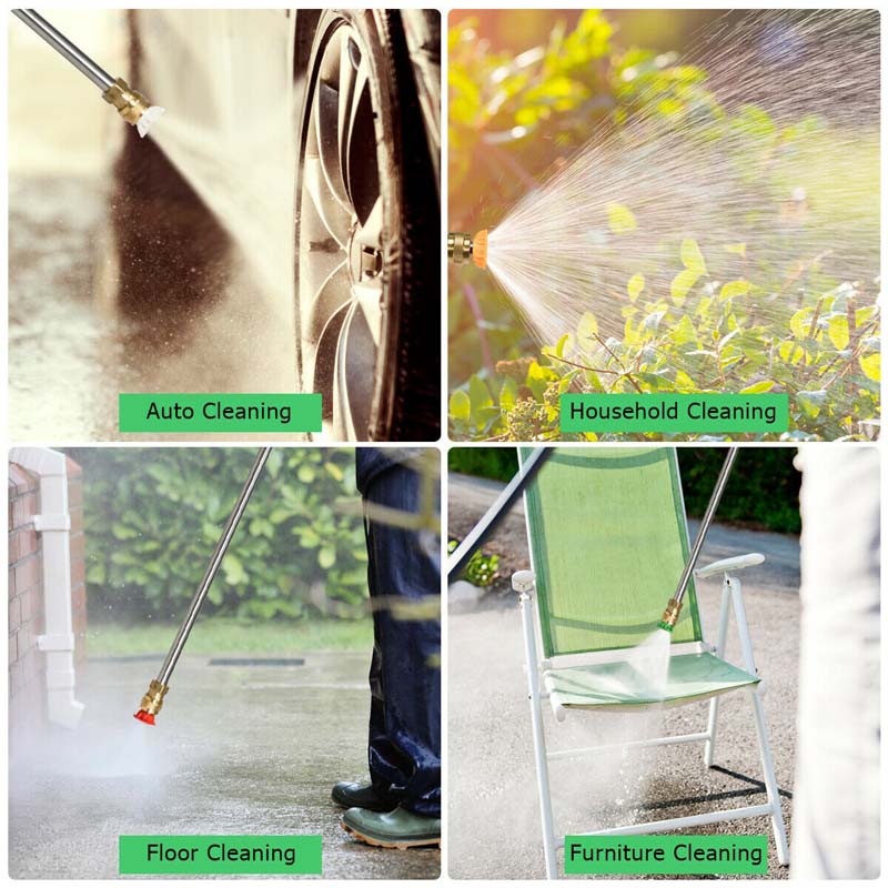 3500PSI Electric Pressure Washer 1800W 2.6 GPM Portable Electric Power Washer with 4 Nozzles