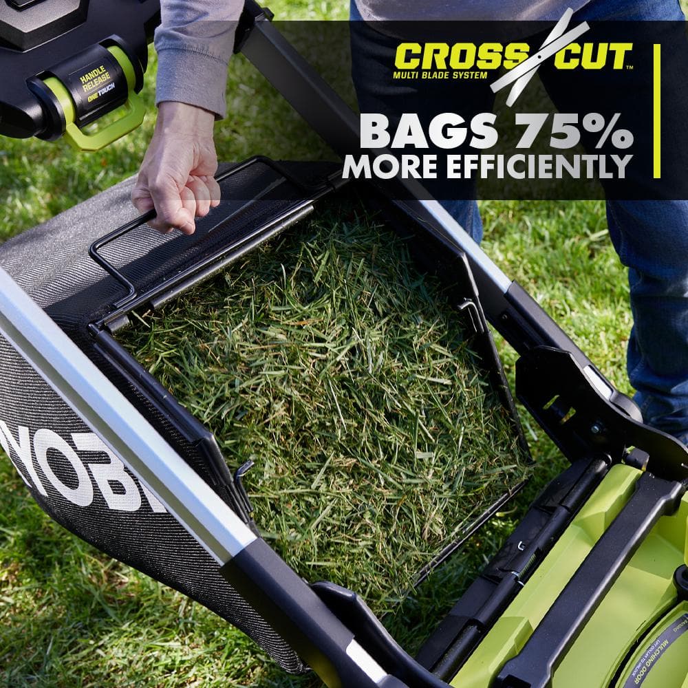 Ryobi 40V HP Brushless 21-in Self-Propelled AWD Lawn Mower Whisper Series Includes (2) 6.0Ah Batteries and Charger
