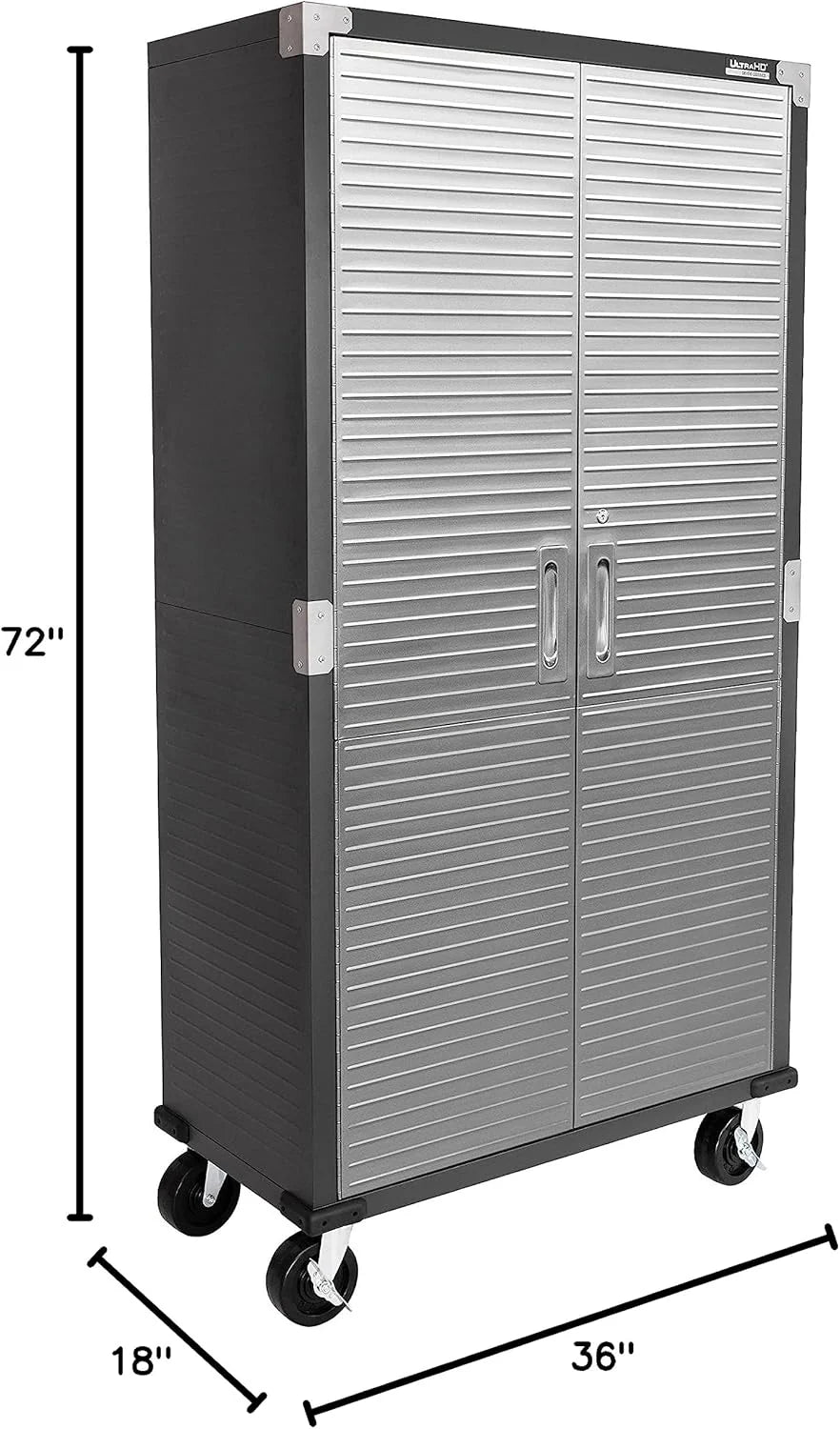 Seville Classics UltraHD Steel Storage Cabinet, 36"W x 18"D x 72"H