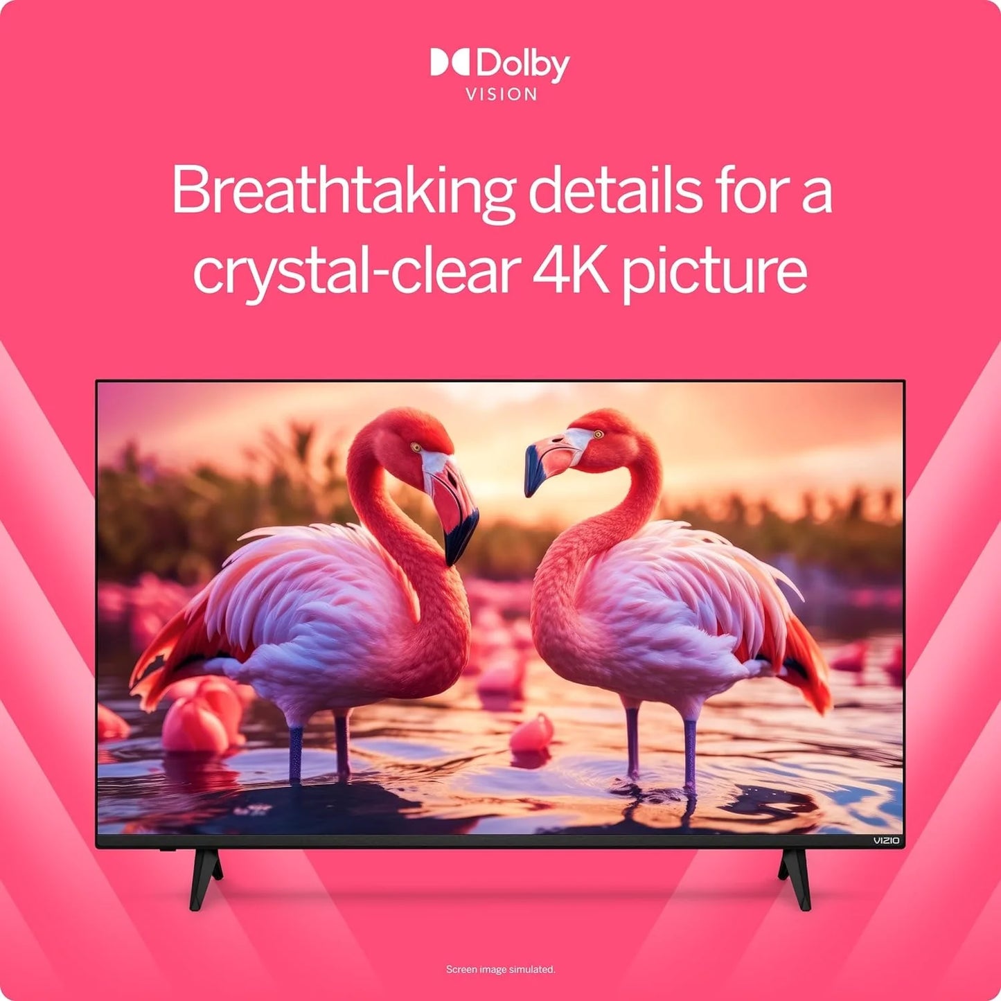 VIZIO 50 4K HDR Smart TV, Dolby Vision HDR/HDR10+, WiFi 6 C (Refurbished)