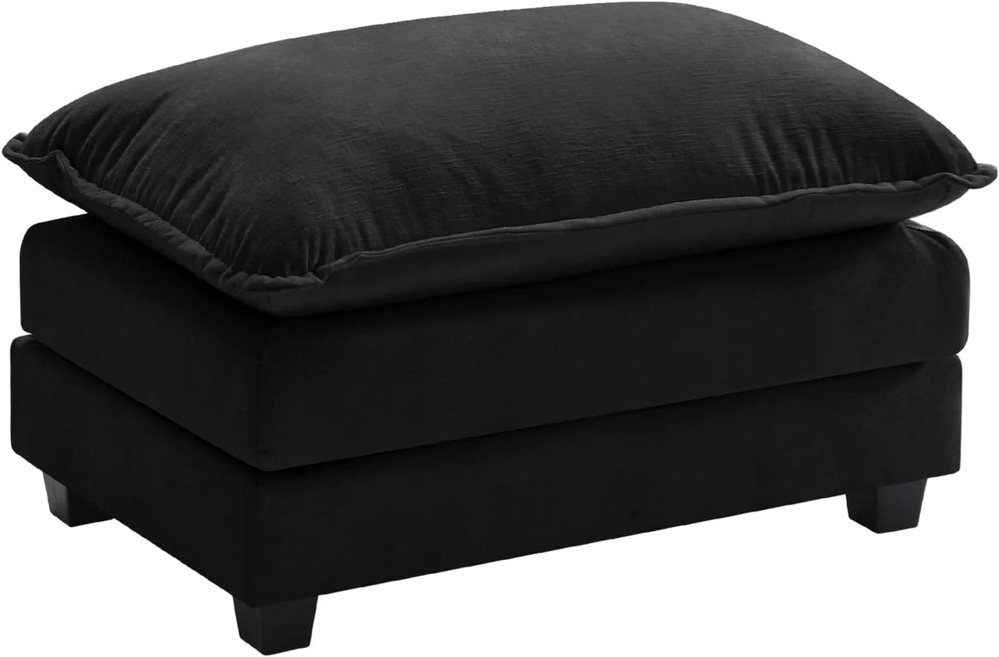 111.4 Inch L-Shaped Modern Sofa Modular Cloud Sofa Ottoman 4-Seater Chenille Deep Seat Sofa