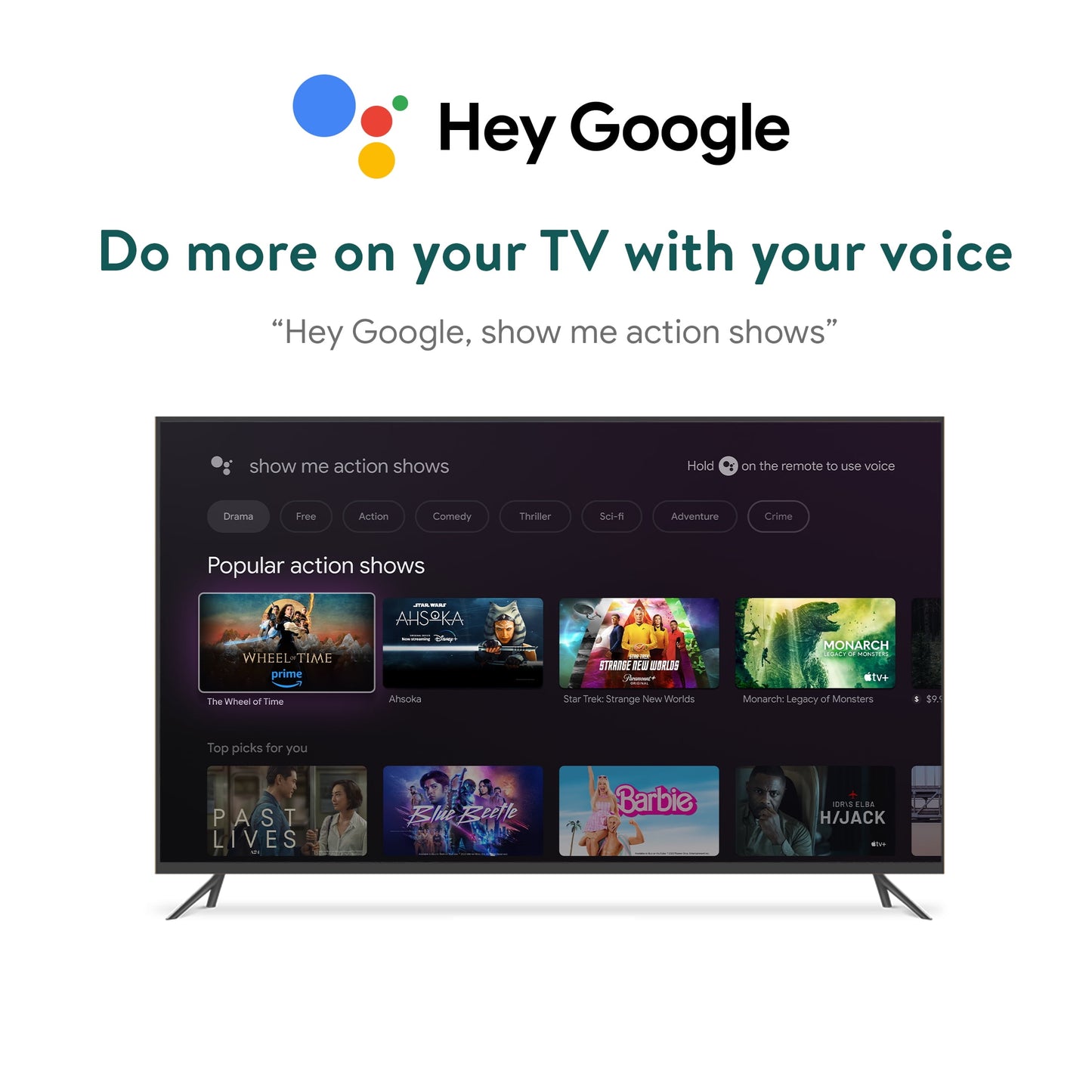 Onn. 4K Pro Streaming Device with Google TV, 4K UHD, Dolby Vision &amp; Atmos, Hands Free Voice Control, Wi Fi 6, Smart Hub