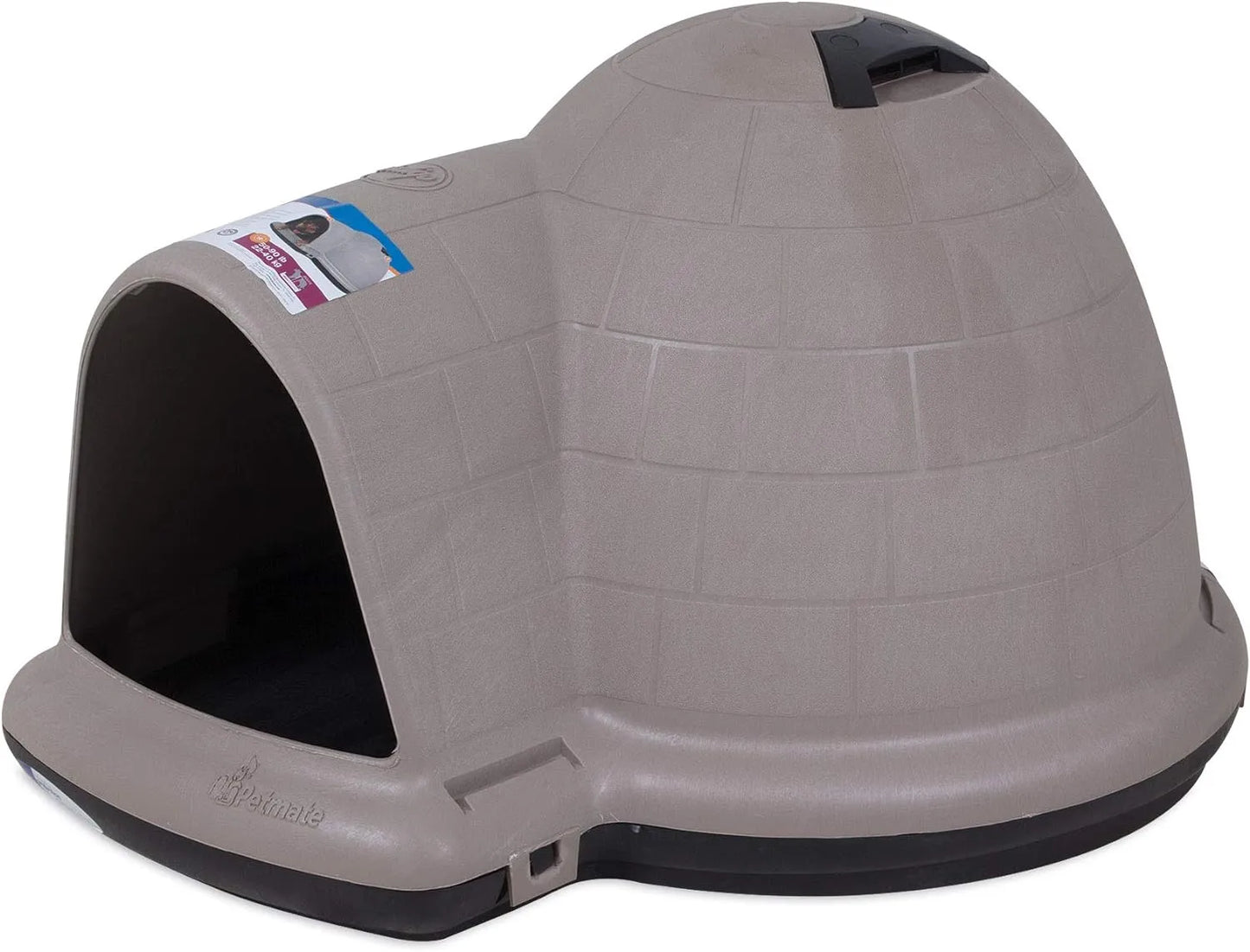 Petmate Indigo Dog House (Igloo Dog House, Made in USA with 90% Recycled Materials, All Weather Protection Pet Shelter) for XL Dogs  90 to 125 pounds, Made in USA