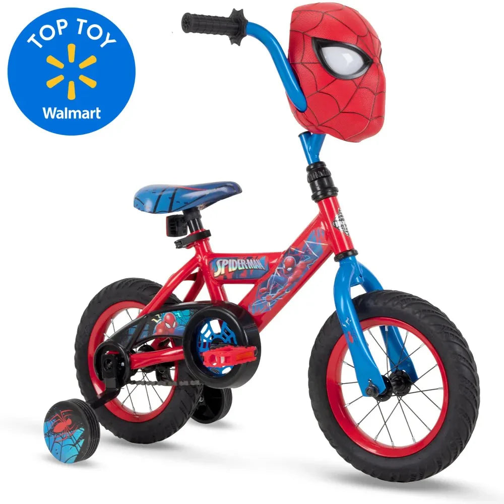 Huffy Marvel Spider-Man 12 Boys Bike with Training Wheels, Easy Assembly, Ages 3-5