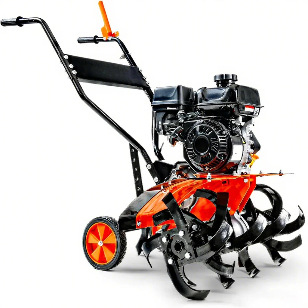 Tiller Cultivator 7HP 209cc Engine, Adjustable Tilling Width & Depth, Heavy-Duty Steel Tines for Garden Soil Prep, Landscaping & Weed Removal (Rear Tine Tiller)
