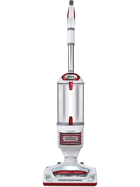 Shark NV501 Rotator Professional Lift-Away Upright Vacuum with HEPA Filter, Swivel Steering, LED Headlights, Wide Upholstery Tool, Dusting Brush & Crevice Tool, White/Red, 12, 18, 14.