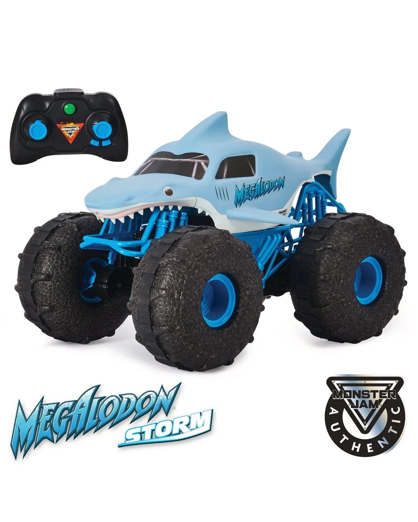 Monster Jam Official Megalodon Storm All-Terrain Remote Control Monster Truck