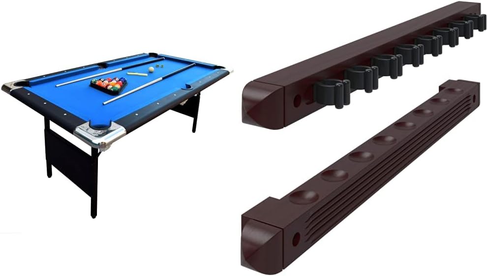 2025 Hathaway Fairmont 6 Ft Portable Pool Table, Adults Folding Billiards Tables for Game Room with Easy Foldable Storage, Includes Full Set of Billiard Balls, Cues, Chalk & Brush