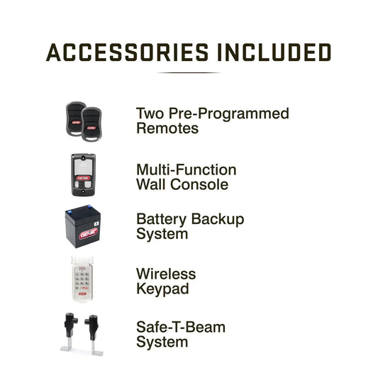 Chain Drive 750 3/4 HPc Garage Door Opener w/Battery Backup - Heavy Duty.