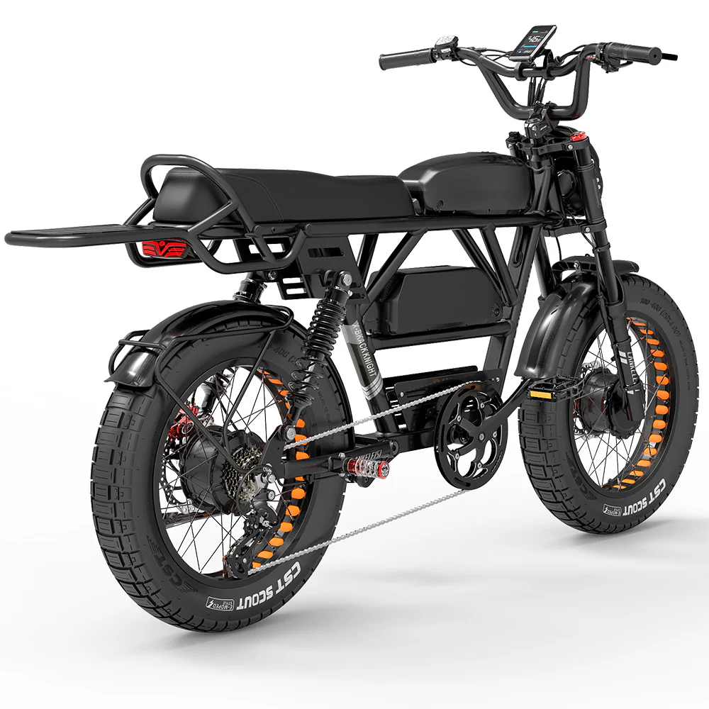 Lankeleisi X-Black Knight 1000W*2 Dual Motor 20" Fat Bike Fully E-Mountainbike 45Ah