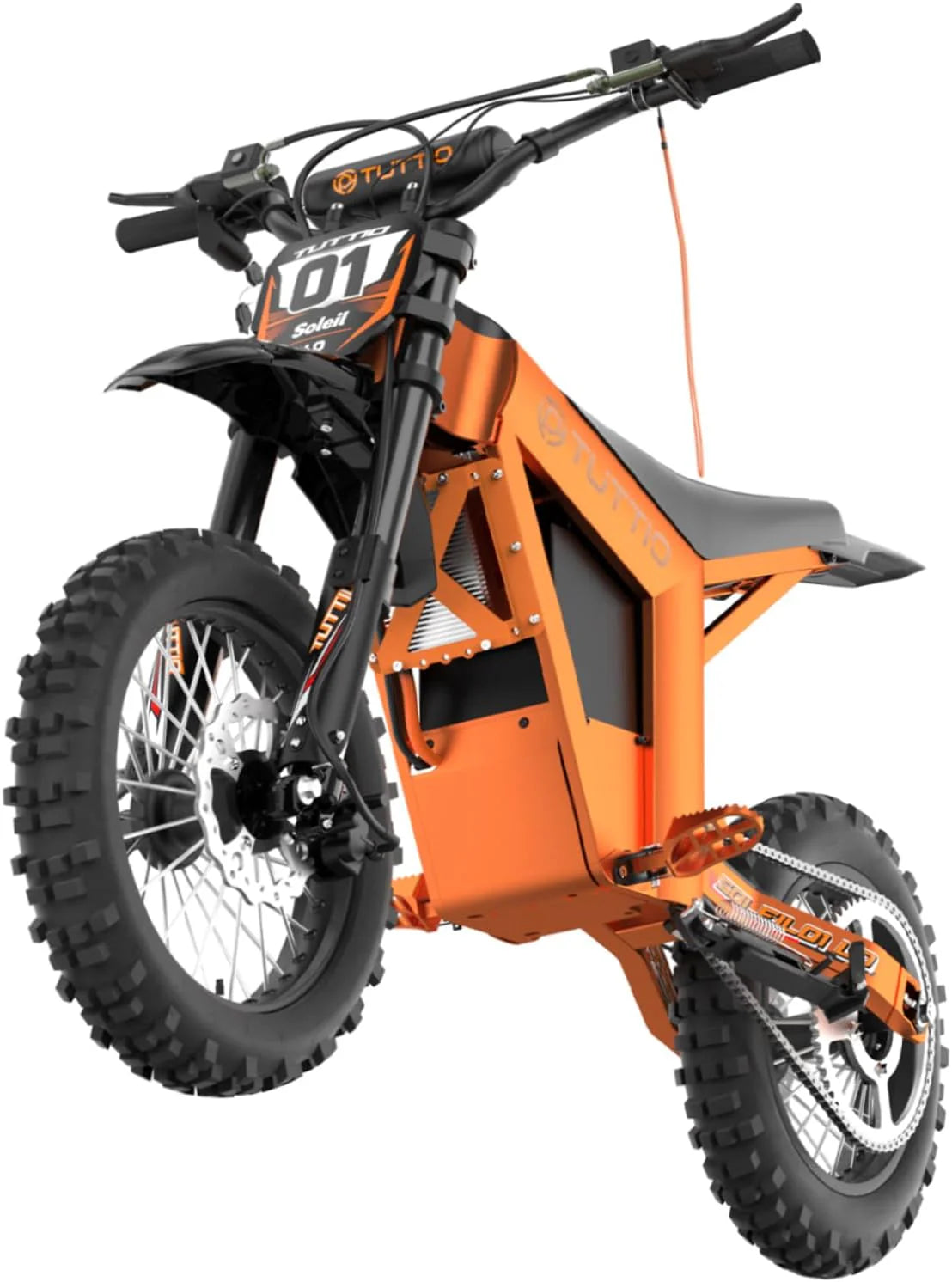 Tuttio Soleil01 Electric-Dirt-Bike for Teens Adults, 14"/12" Fat Tire 2000W 37MPH Electric-Motorcycle
