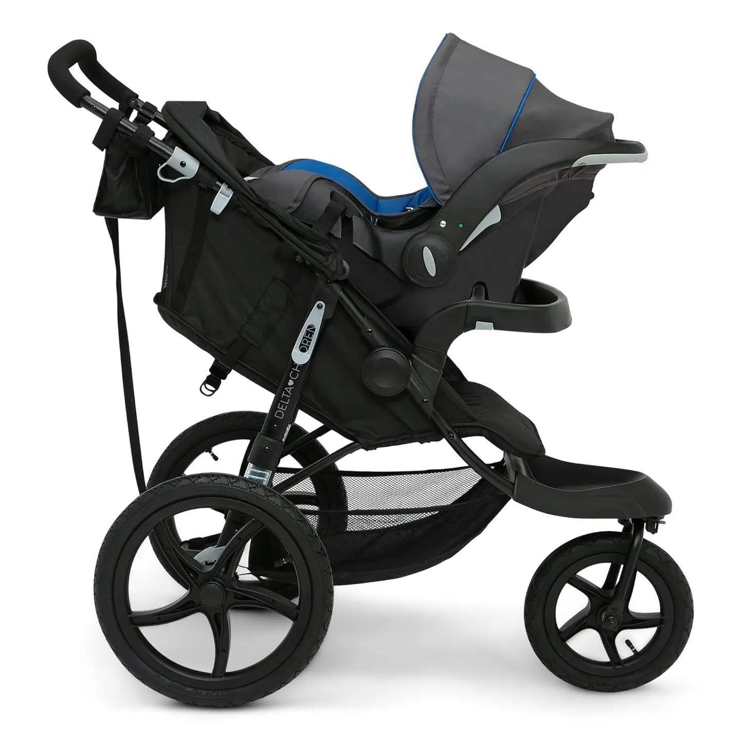 Delta Children Apollo Jogging Stroller Shock Absorbing Frame with Large Canopy Recline