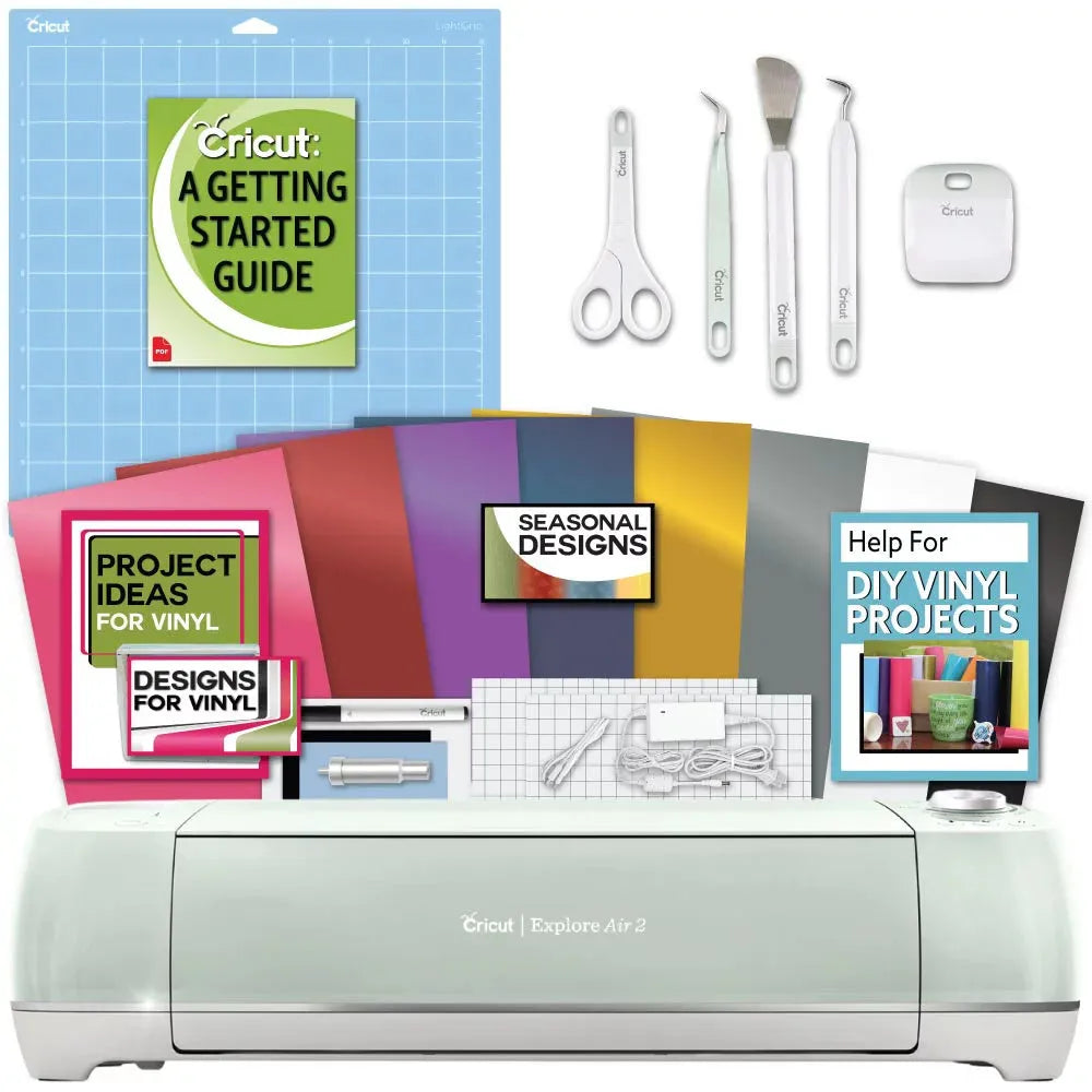 Cricut Explore Air 2 Machine Bundle   Beginner Guide, Tool Kit, Vinyl Pack, Designs &amp; Project Inspiration