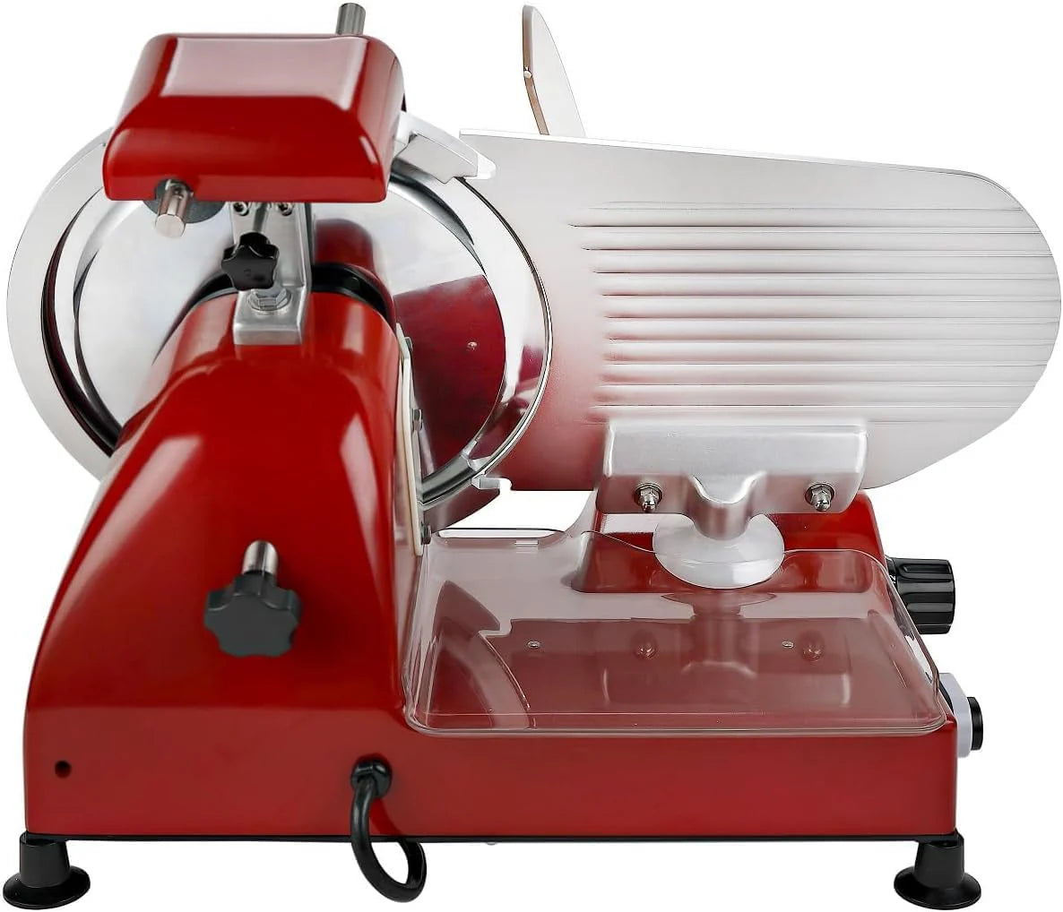 10" Electric Deli Meat Slicer, 240W, Red, Commercial/Home Use