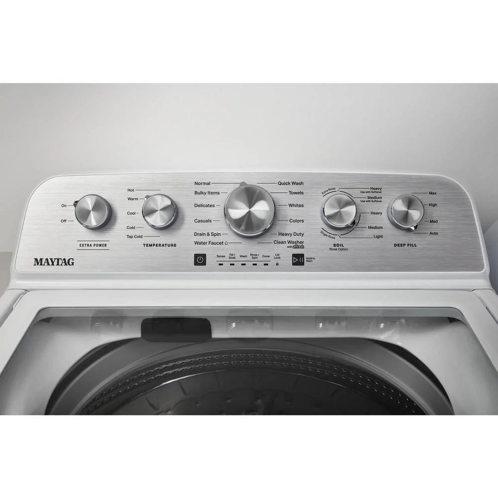 Maytag Top-Loading Washing Machine with 4.8 Cubic Foot Capacity and Extra Power Boost, White C MVW5430MW