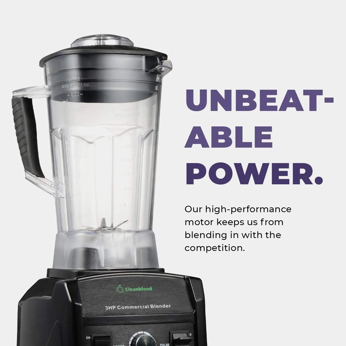 Cleanblend Commercial Blender with 5-Year Full Warranty Performance Professional Countertop Blender