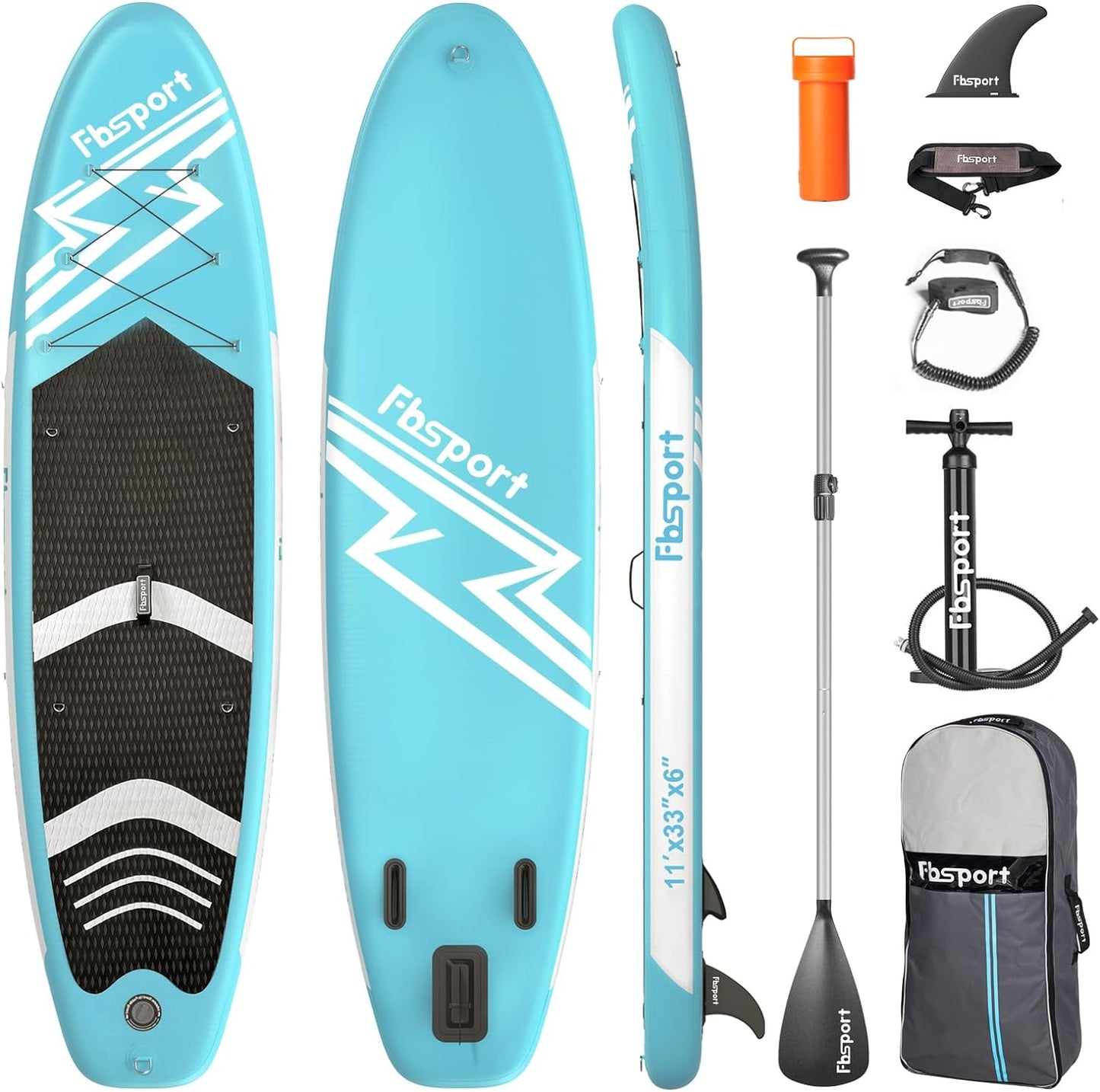 Premium Stand Up Paddle Board Yoga Board with Durable SUP Accessories & Carry Bag | Wide Stance Surf Control Non-Slip Deck Leash Paddle and Pump for Youth & Adult