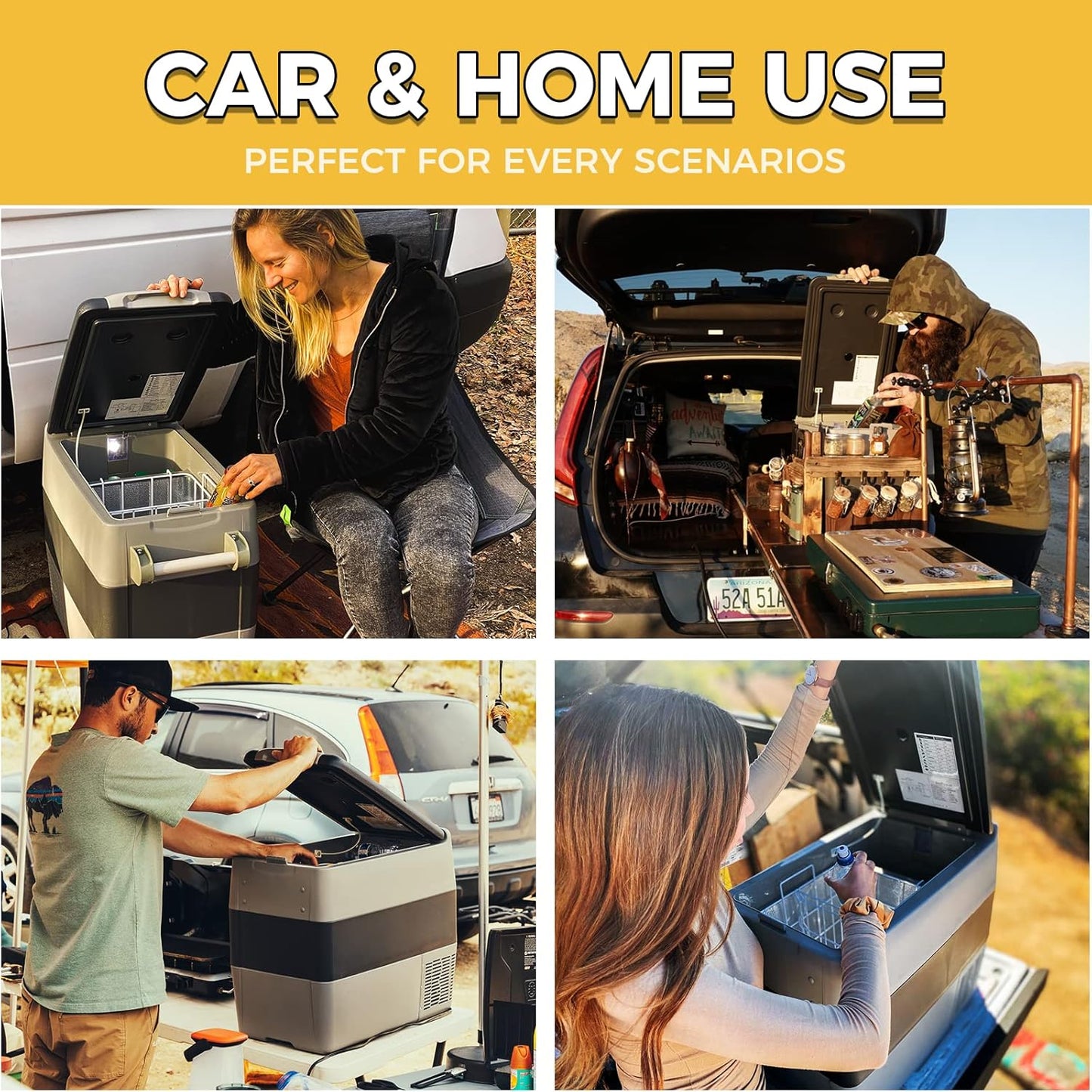 AJ30 Portable RefrigeratorPortable Freezer32 Quart(30L) Electric CoolerCar Refrigerator12/24V DC Cable & 110/240V ACCar Fridge for CampingTruckRVTravelFishing3-YEAR Warranty