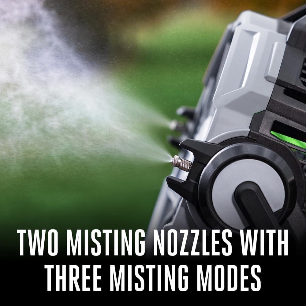 POWER+ Portable Misting Fan - 18" Outdoor Electric, 5 Speeds