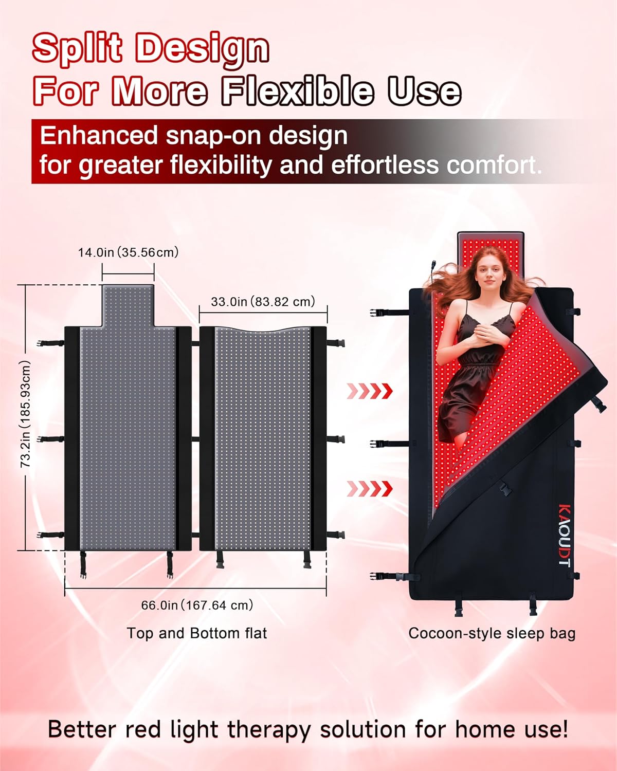 2025 Red Light Therapy Mat, Medical-Grade TPU, 2570 LEDs, 73"x33"