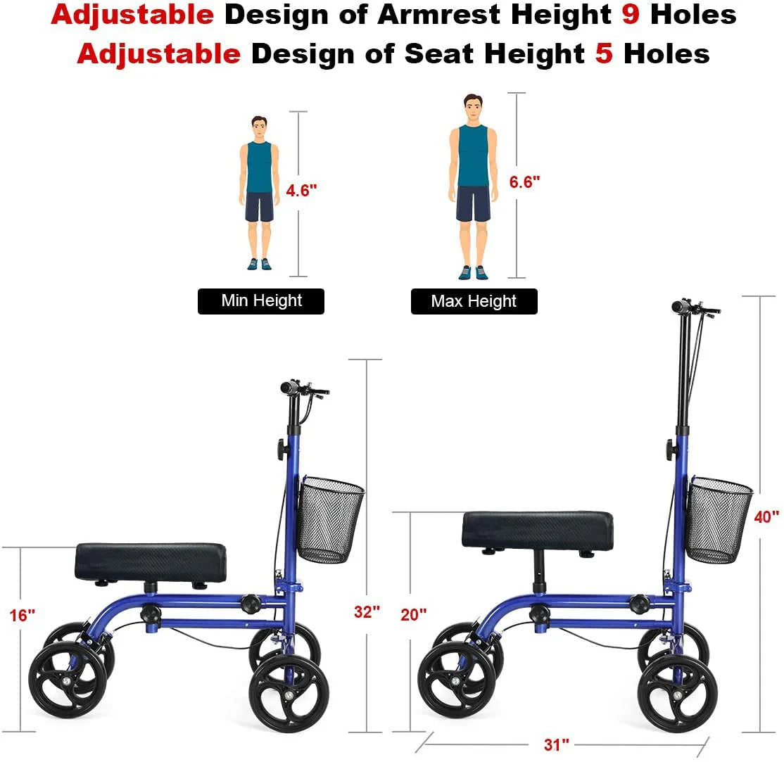 RINKMO Economy Knee Scooter Steerable Knee Walker