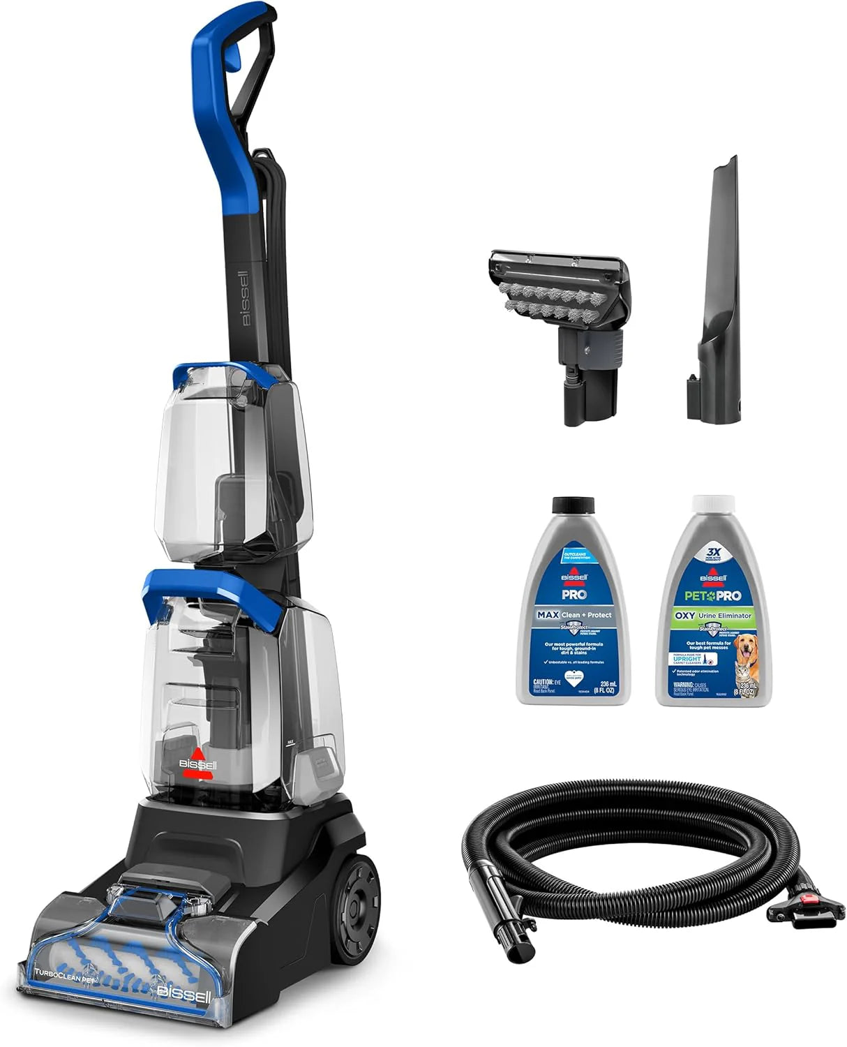 BISSELL TurboClean, Upright Carpet Cleaner, Pro Max Clean & Protect + Oxy Urine Eliminator