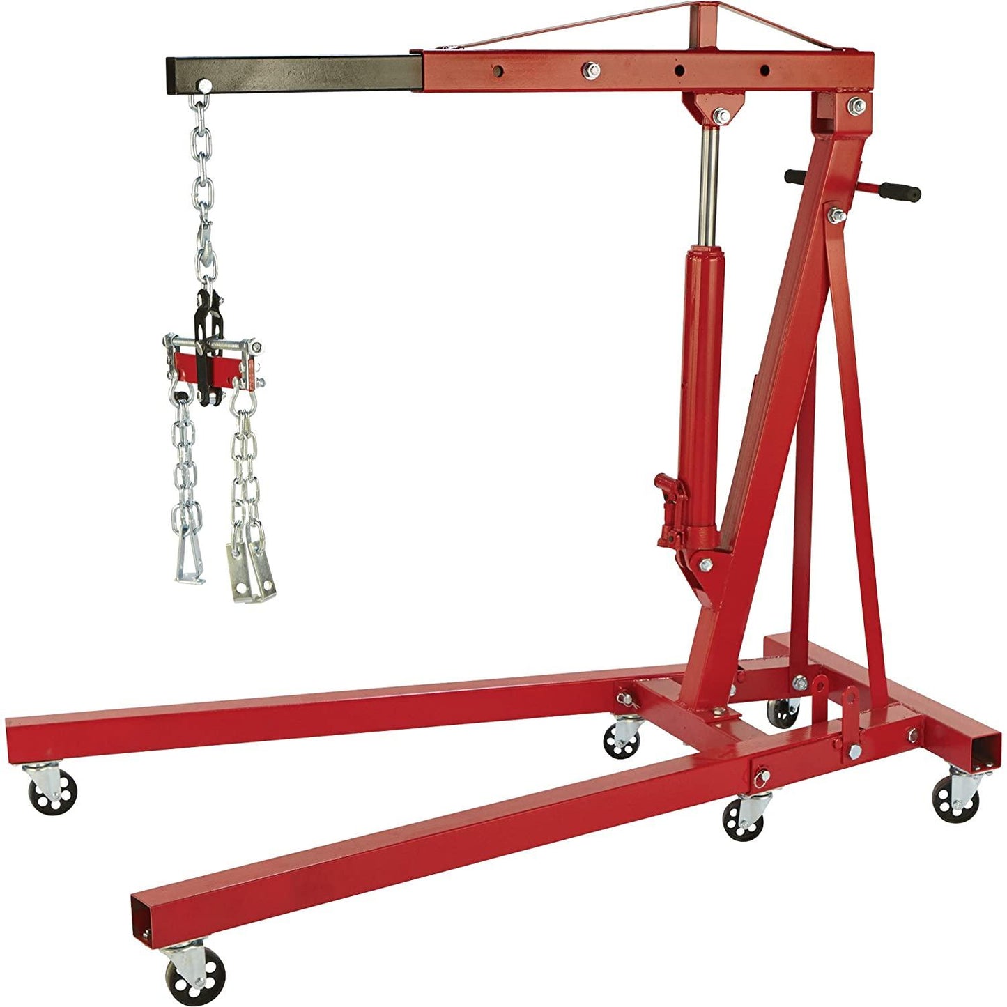 Strongway Hydraulic Engine Hoist with Load Leveler C 2-Ton Capacity, 1in.-82 5/8in. Lift Range