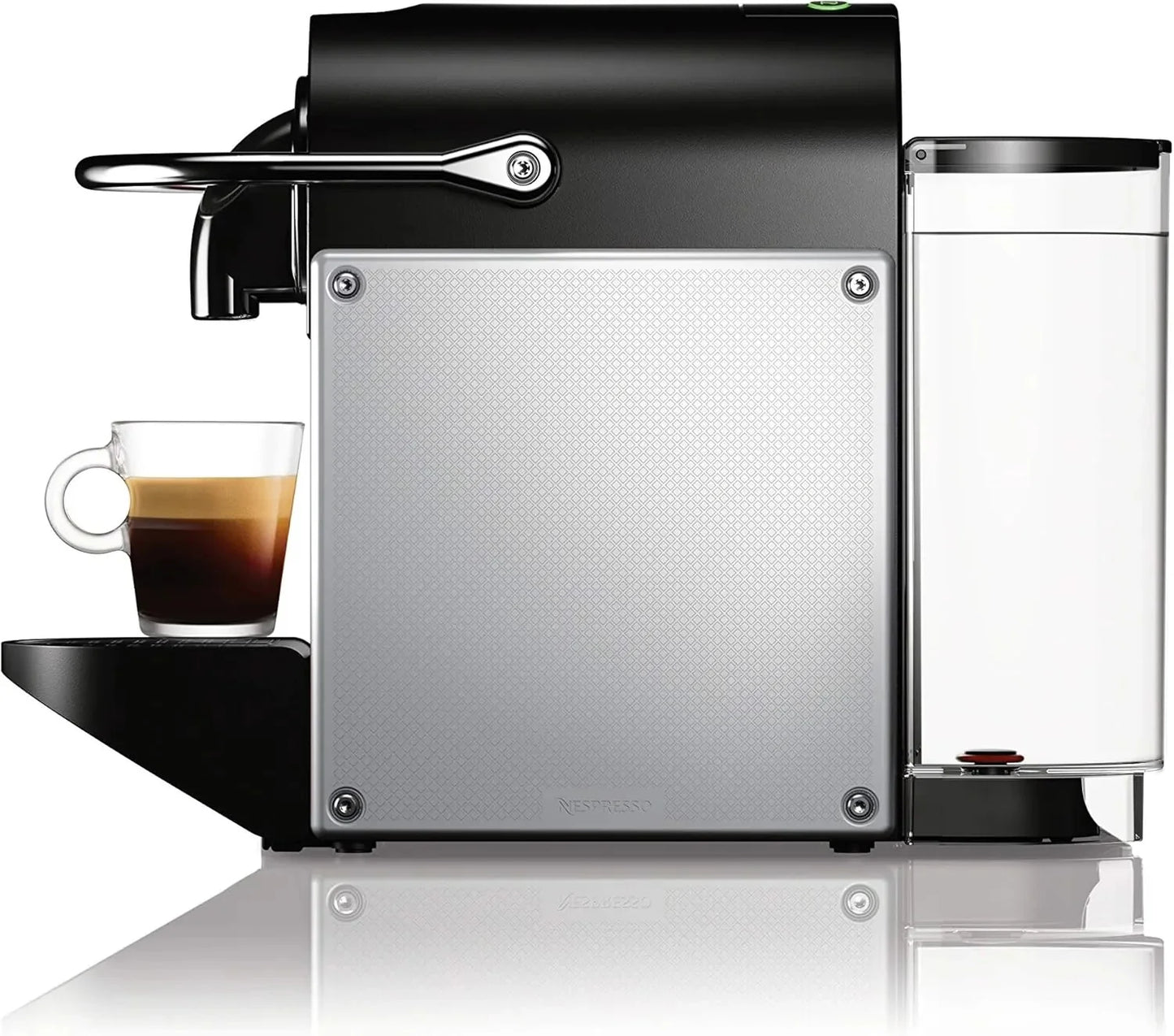 Nespresso Pixie Espresso Machine by DeLonghi, 19-Bar Pump, Compact Aluminum Design, Silver, 1100ml