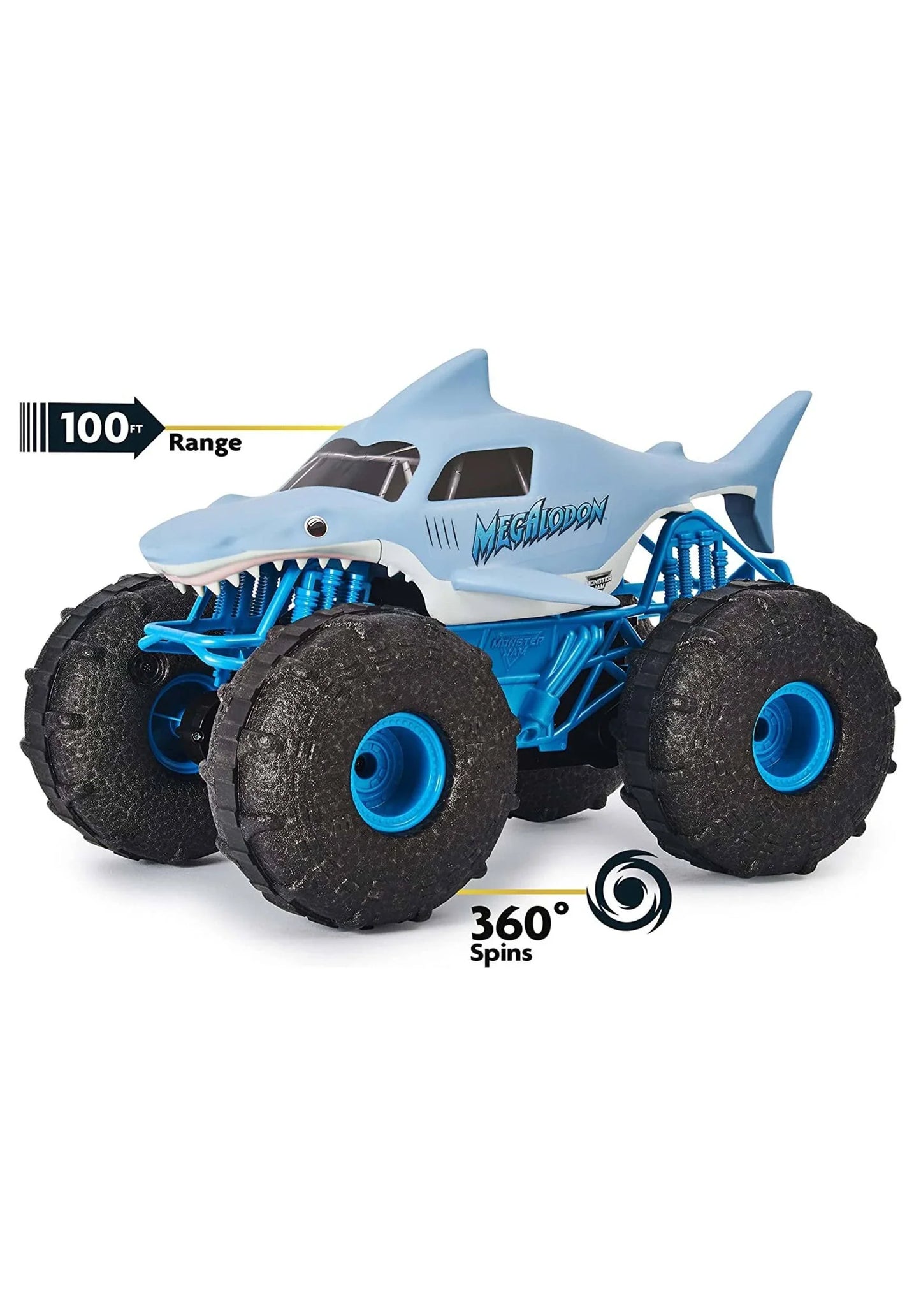 Monster Jam Official Megalodon Storm All-Terrain Remote Control Monster Truck