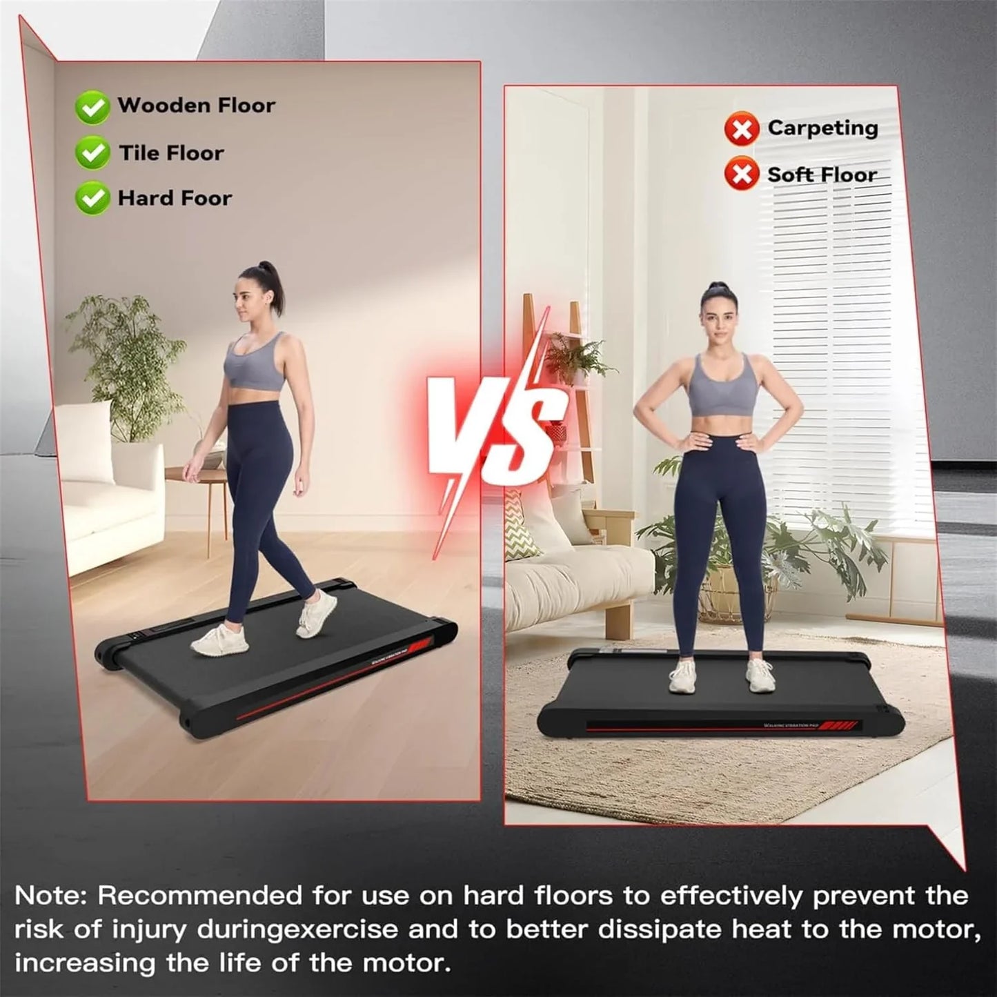 Walking Vibration Pad with APP, 3 in 1 Under Desk Treadmill, 2.5HP Low Noise Walking Treadmill Pad with Remote Control,Portable Treadmills for Home Office