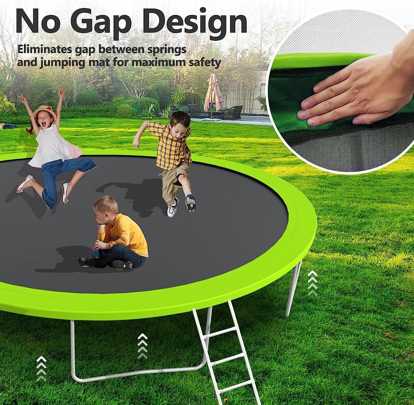 Upgraded 16Ft Trampoline with Basketball Hoop & Net