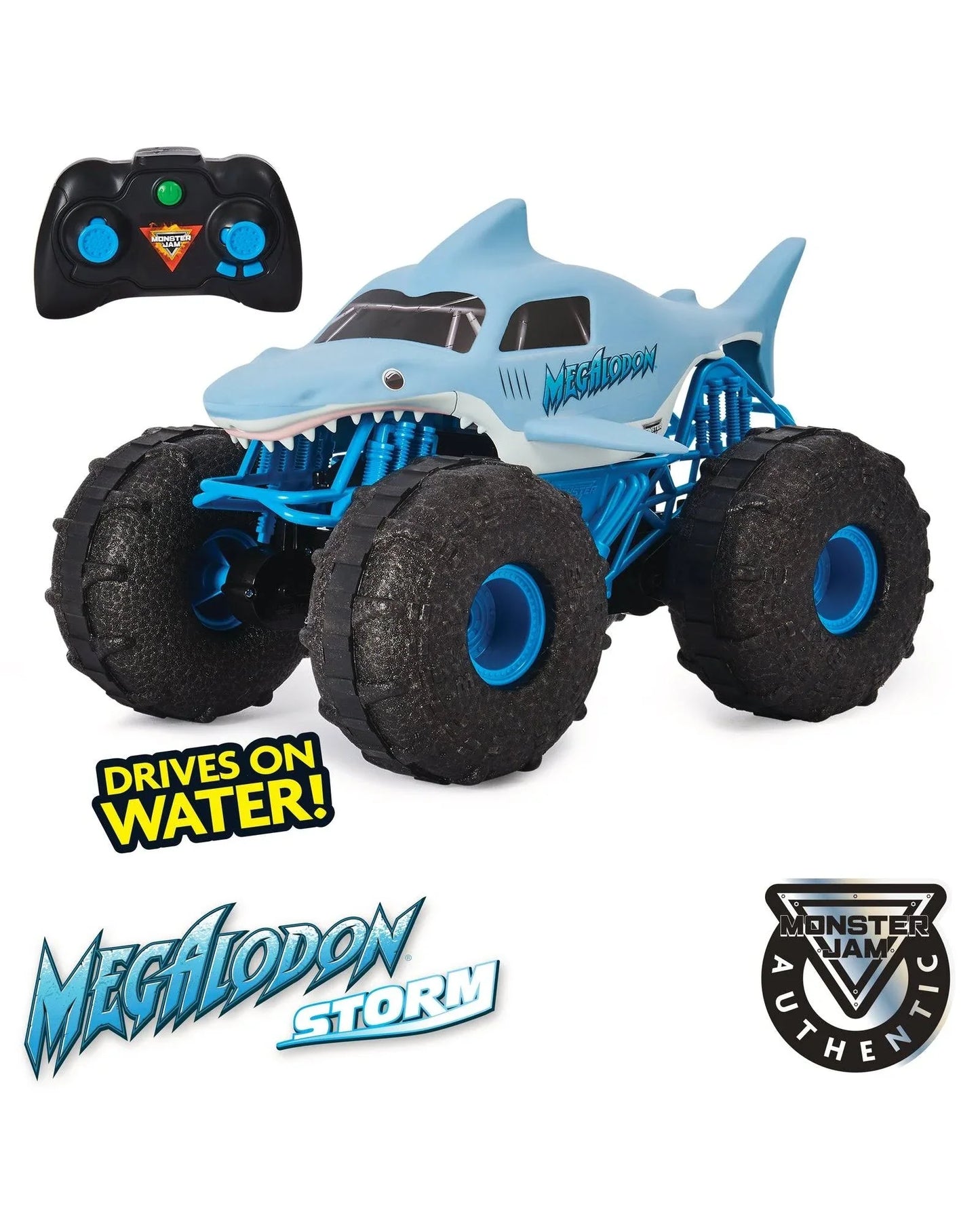 Monster Jam Official Megalodon Storm All-Terrain Remote Control Monster Truck