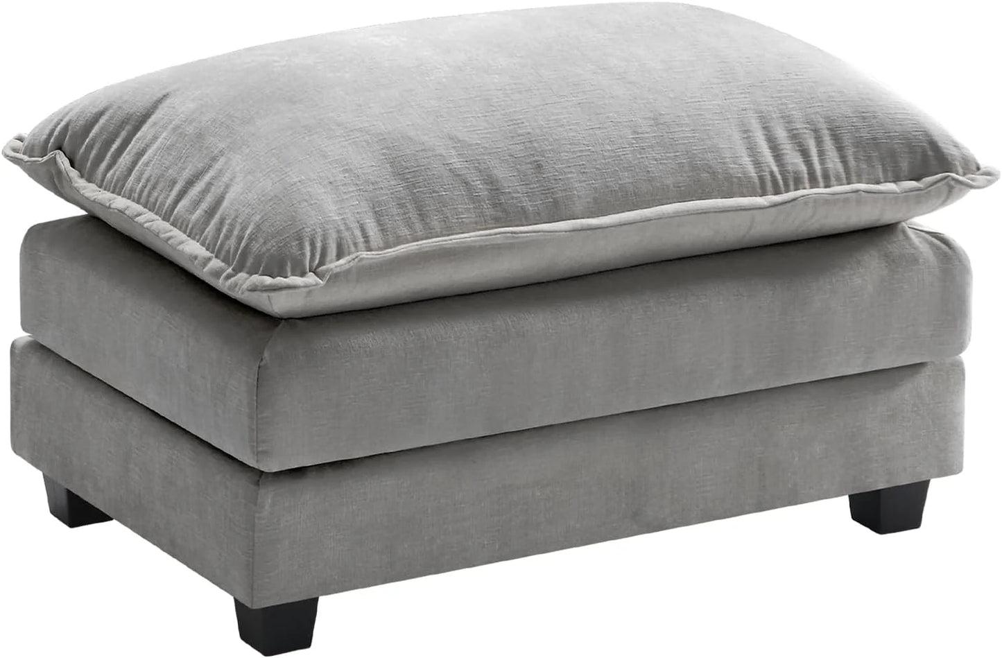 111.4 Inch L-Shaped Modern Sofa Modular Cloud Sofa Ottoman 4-Seater Chenille Deep Seat Sofa